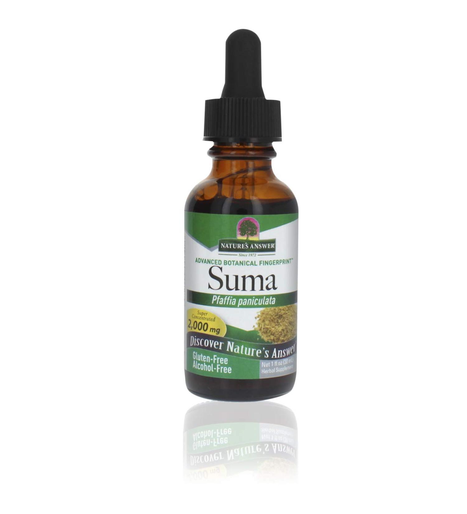 Nature's Answer Suma Root Extract - Brazilian Ginseng | Gluten-Free, Alcohol-Free, Kosher | 1oz for Overall Health & Well-Being - Buy Online on GoSupps.com