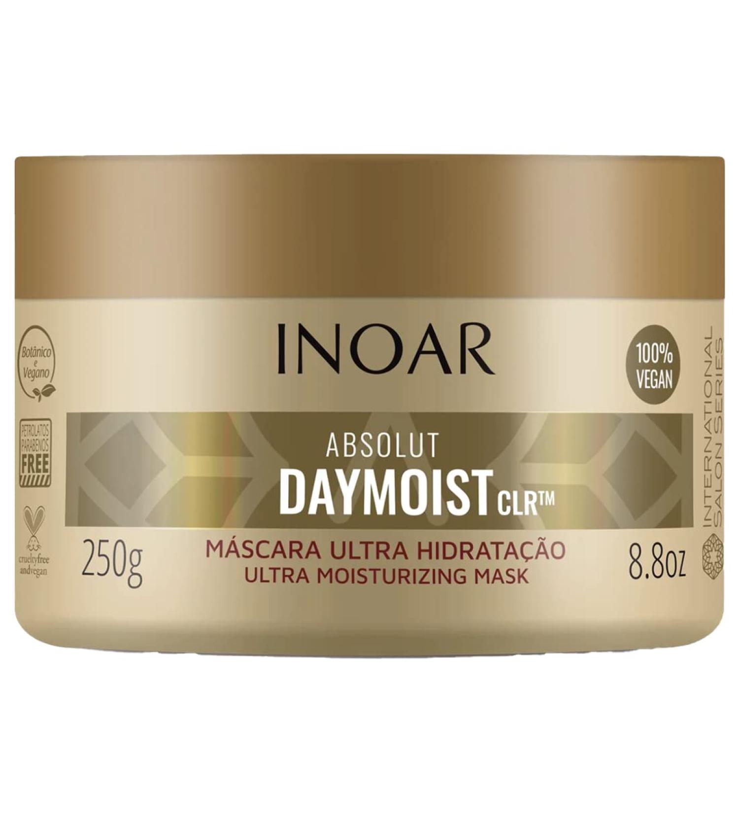 INOAR Absolut Daymoist Hair Mask - Elasticity Restoring & Malleability Improving - Ultra Moisturizing Formula for Damaged Hair - Vegan & Cruelty Free - 8.8 oz - Buy Online on GoSupps.com