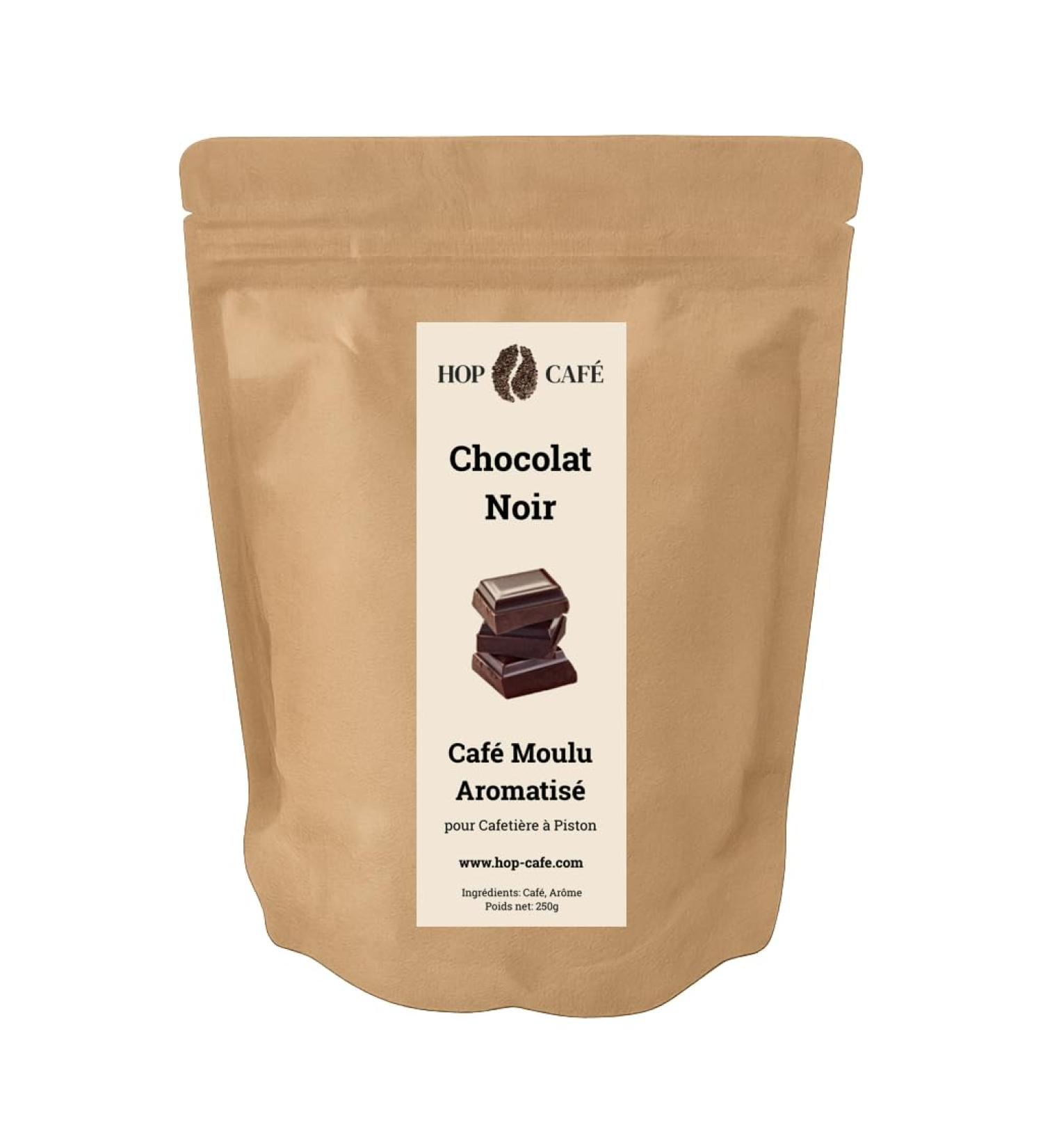 HOP CAFE Ground Coffee for Piston Coffee Maker - Chocolate Flavored - 250g