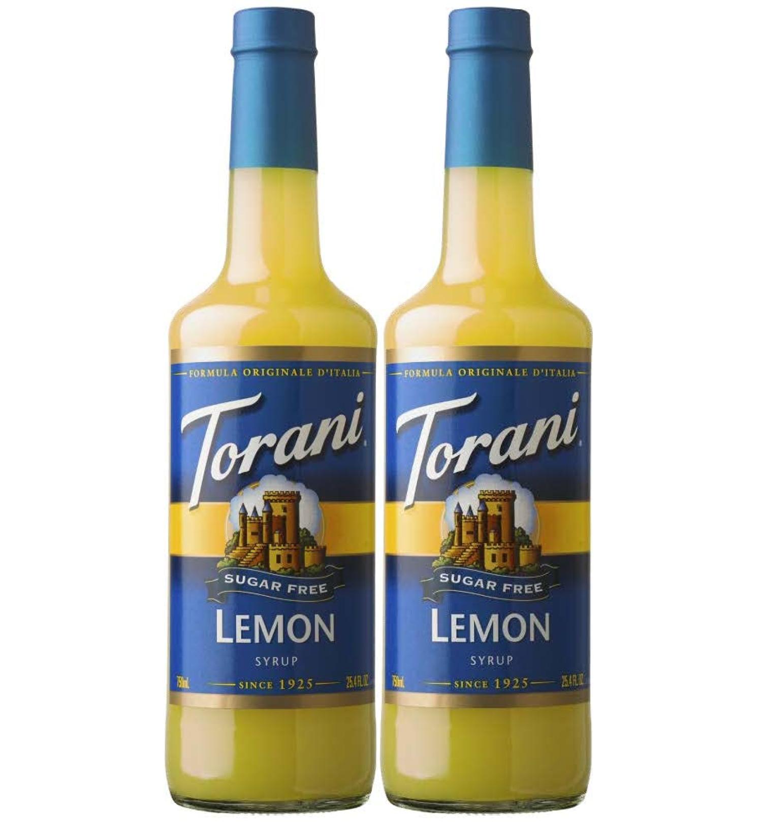 Torani Sugar Free Lemon Syrup 750ml 2 Pack - Buy Online on GoSupps.com