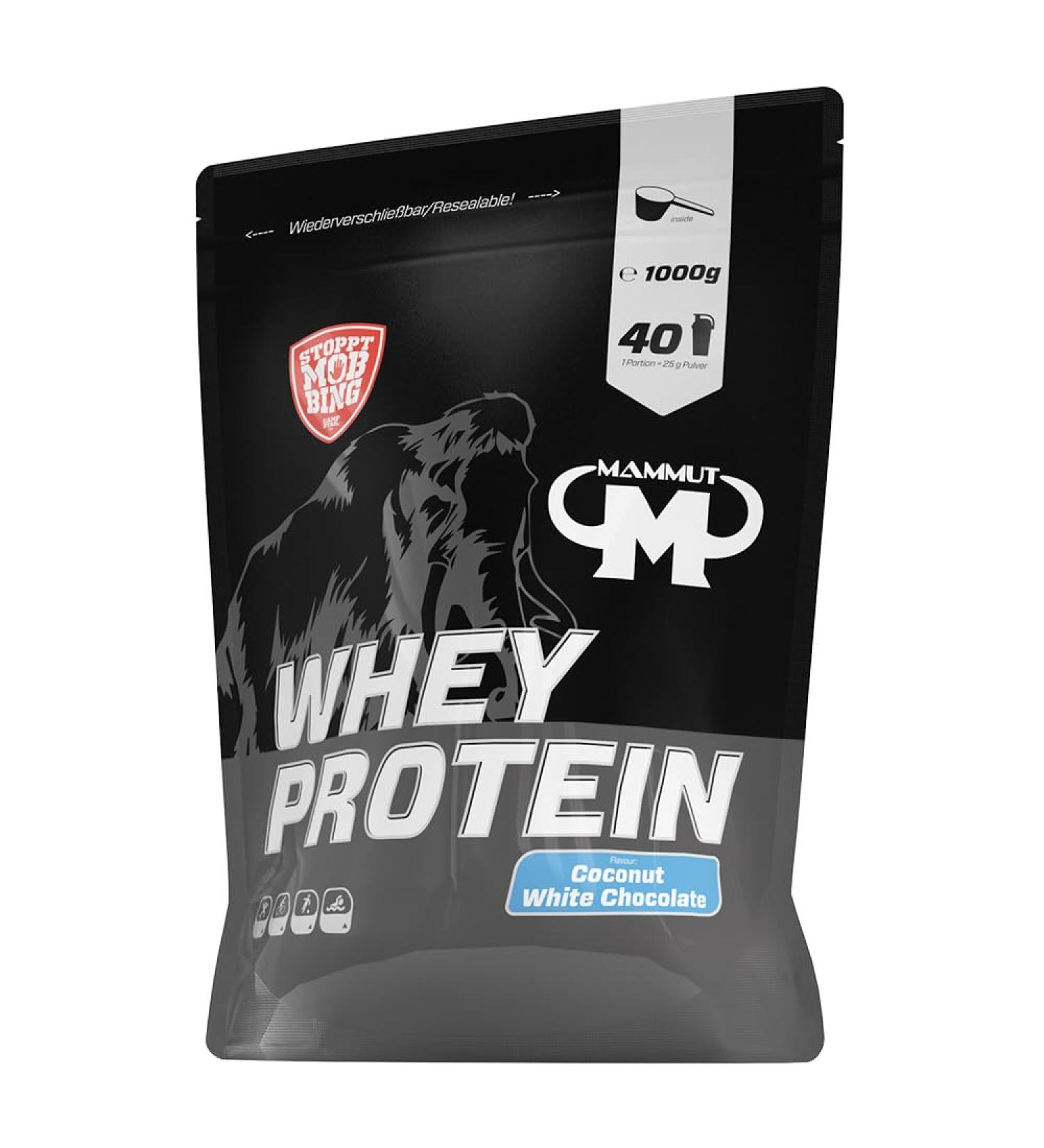 Mammut Nutrition Whey Protein Coconut White Chocolate | 1000g Protein Shake - International Shipping - Buy Online on GoSupps.com