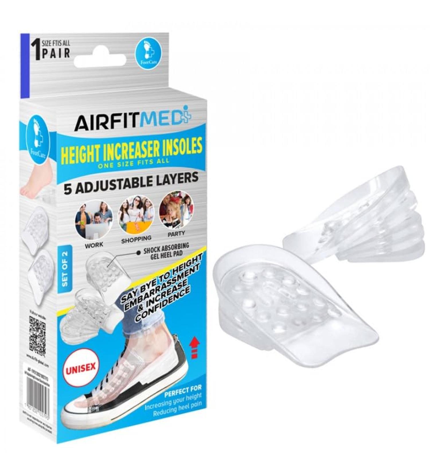 Buy Footcare Height Increaser Insoles for Achilles Tendonitis Heel Pain & Plantar Fasciitis Elevate Comfort & Support Internationally - Buy Online on GoSupps.com