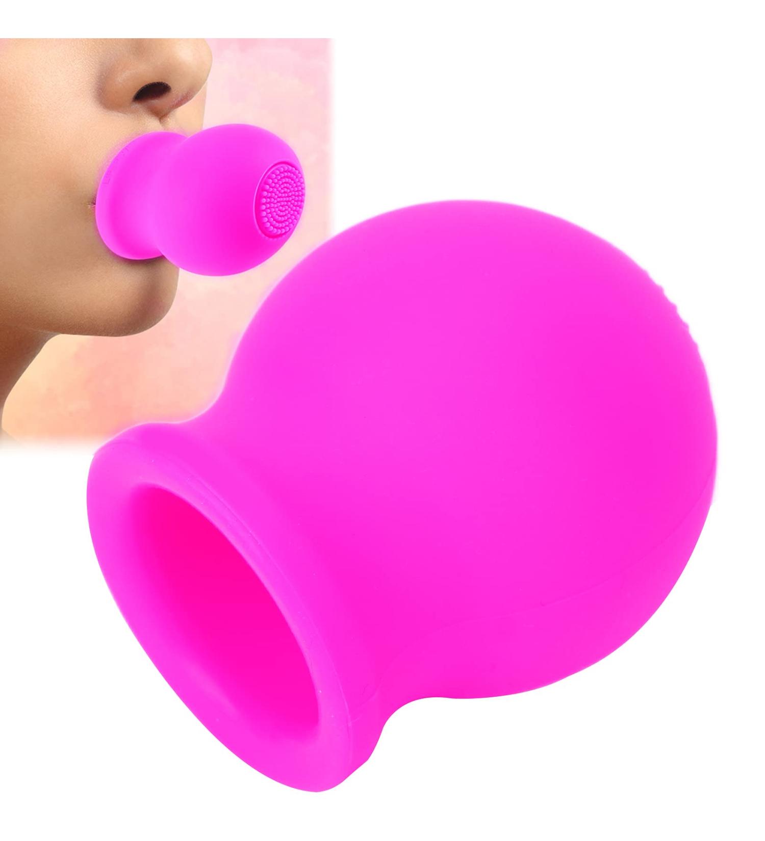 Lip Plumper Device Lips Enhancer Beauty Bigger Mouth Quickly Face Clean Massage Silicone Lip Pump With Brush(pink) - Buy Online on GoSupps.com