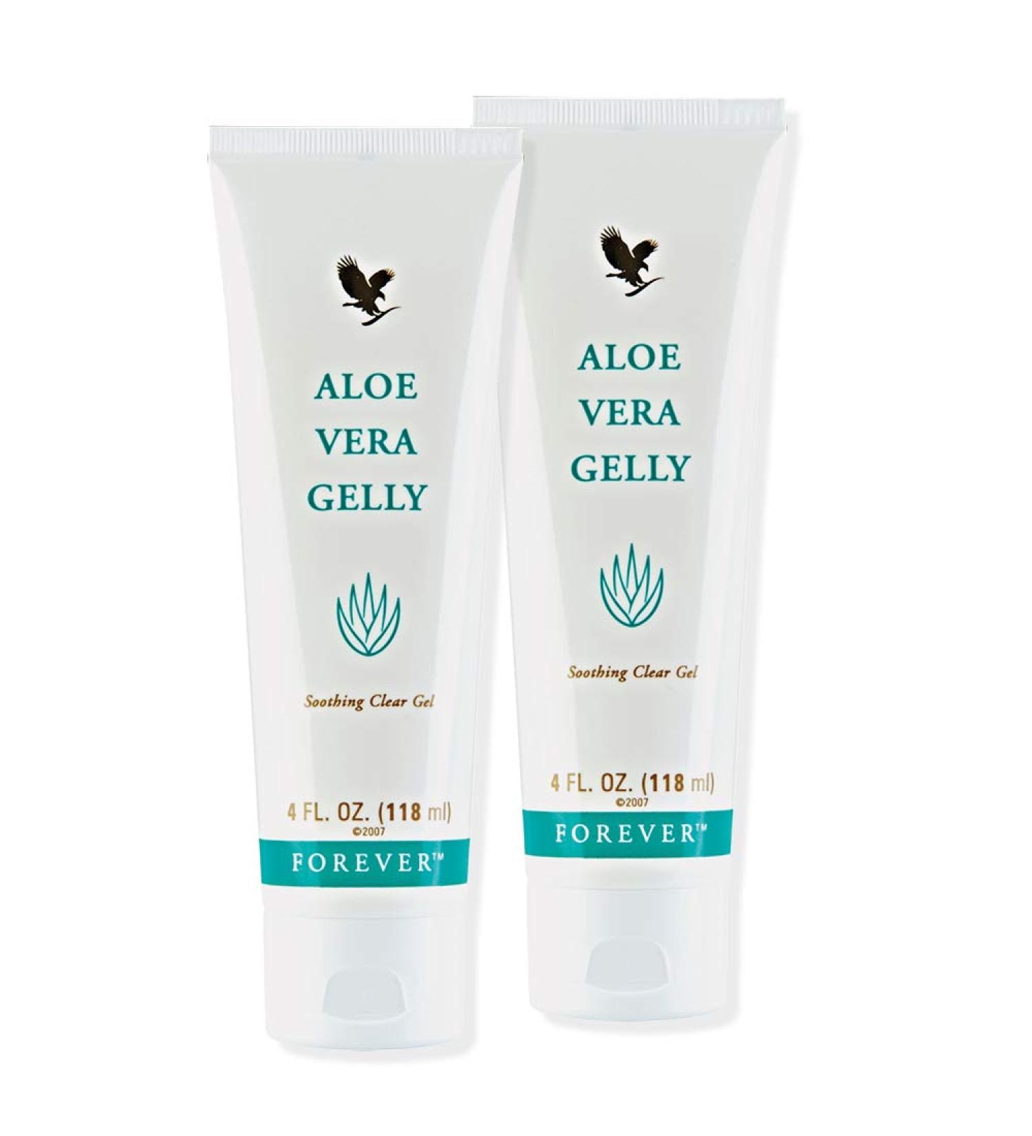 Aloe Vera Gelly Set with 2 Bottles, Squeezer, and Certificate - Buy Online on GoSupps.com