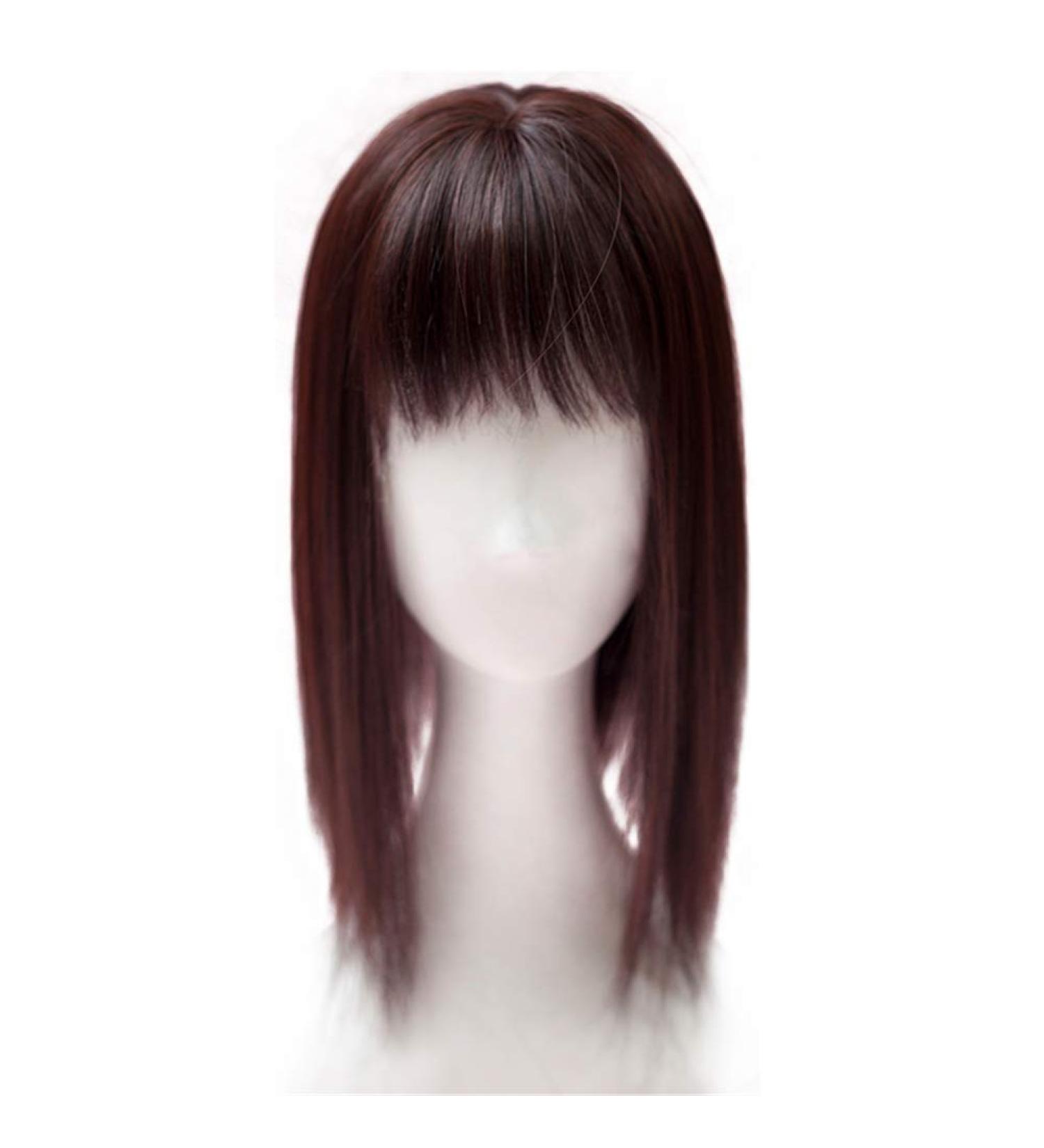 Remeehi Glattes Synthetisches Haarteil f r Frauen - Reinklemmen Deckhaar mit Stirnfransen | Ideal f r internationalen Versand - Buy Online on GoSupps.com