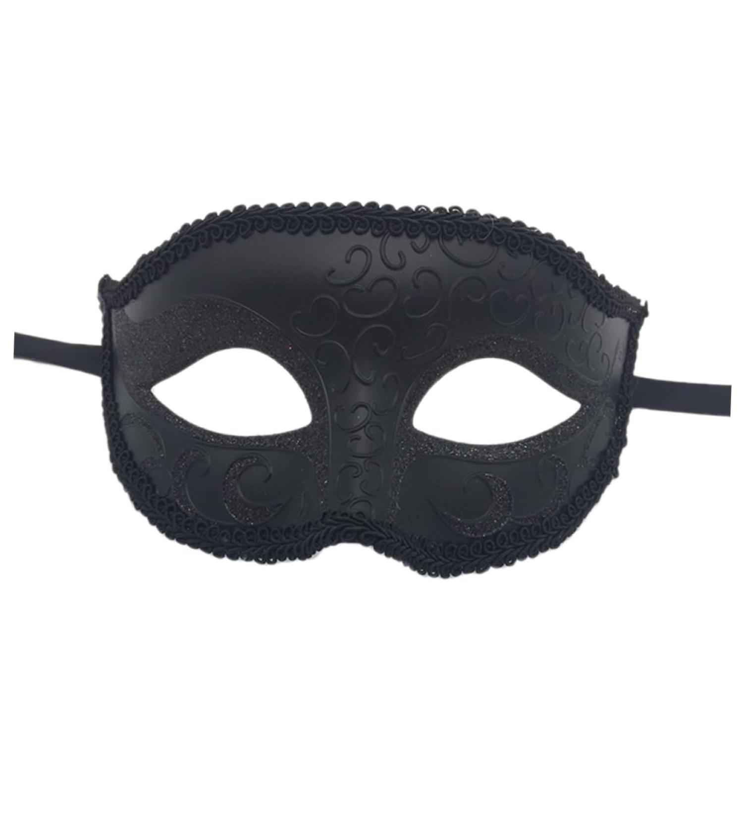 POPETPOP Halloween Masquerade Ball Black Costume Unique Masquerade Halloween Black Maskes Costumes Male and Female Stand Out Makeup Men and Women Prom - Buy Online on GoSupps.com