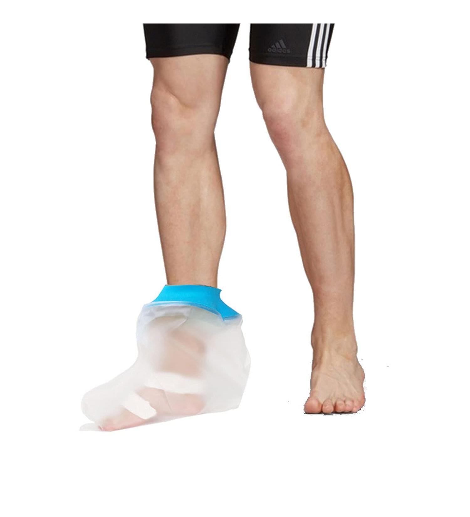 Adult Waterproof Foot Cast Cover - Reusable Protector for Ankle Casts and Dressings in Bath or Shower - Buy Online on GoSupps.com