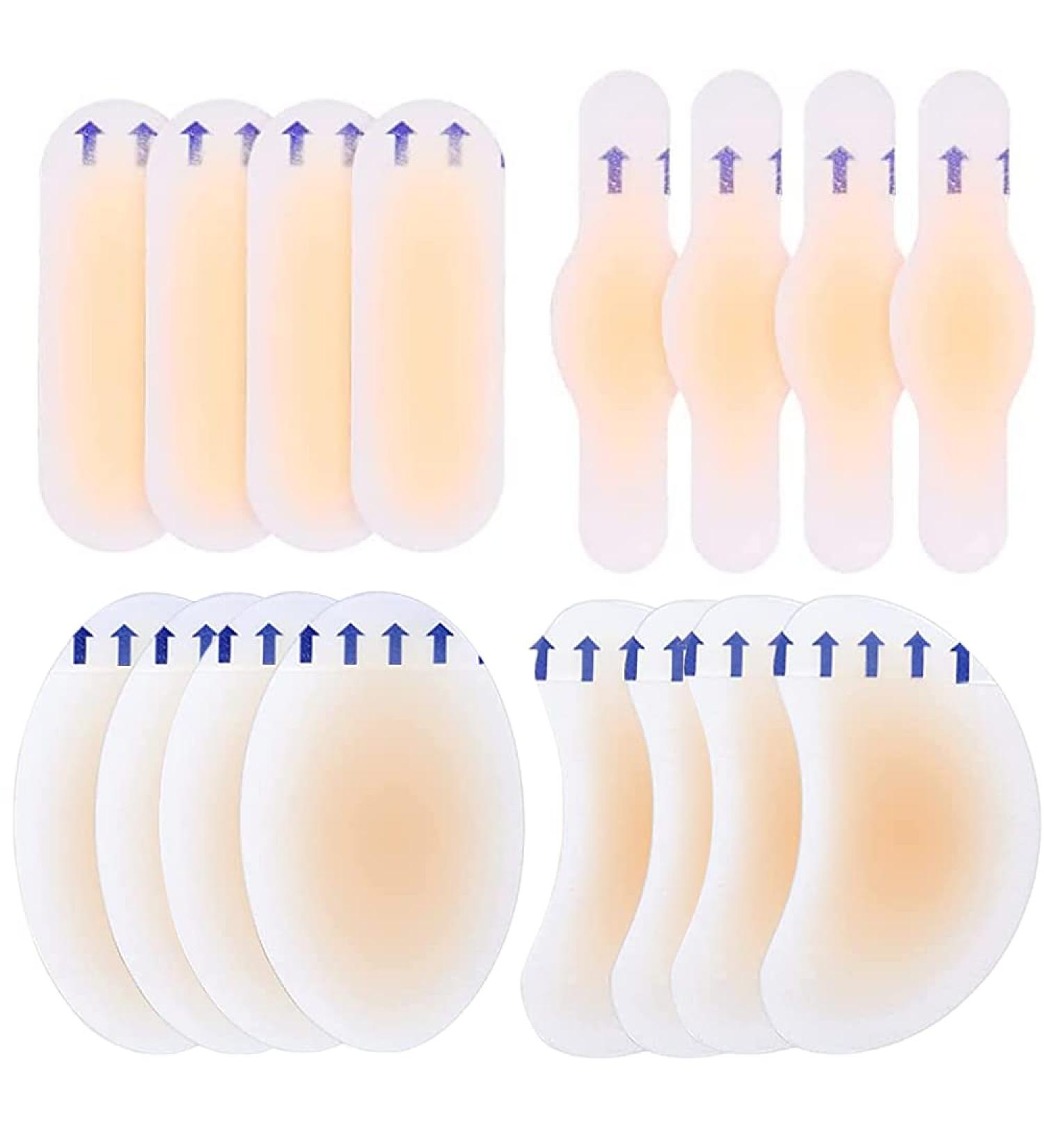 Invisible Blister Plasters Bandages - 16 Pcs Blister Gel Guard for Feet, Fingers, Toes - Waterproof Blister Protector - Ski & Outdoor Activities - 4 * 4P - Buy Online on GoSupps.com