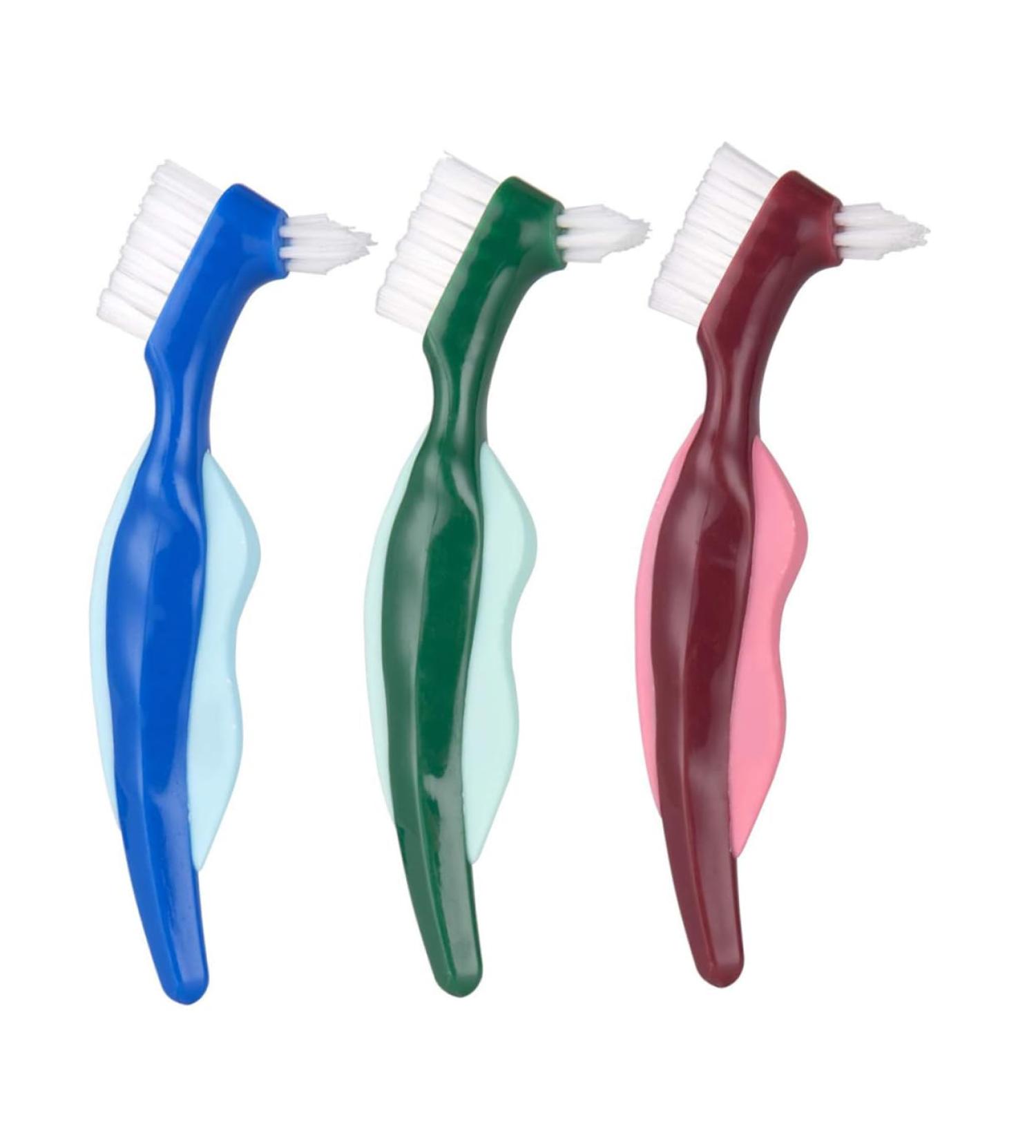 Buy Clispeed 3ST Double-Headed False Toothbrush - Multi-Layered Bristle Denture Cleaner | Prosthesis Care & Cleaning Brush - International Shipping Available - Buy Online on GoSupps.com