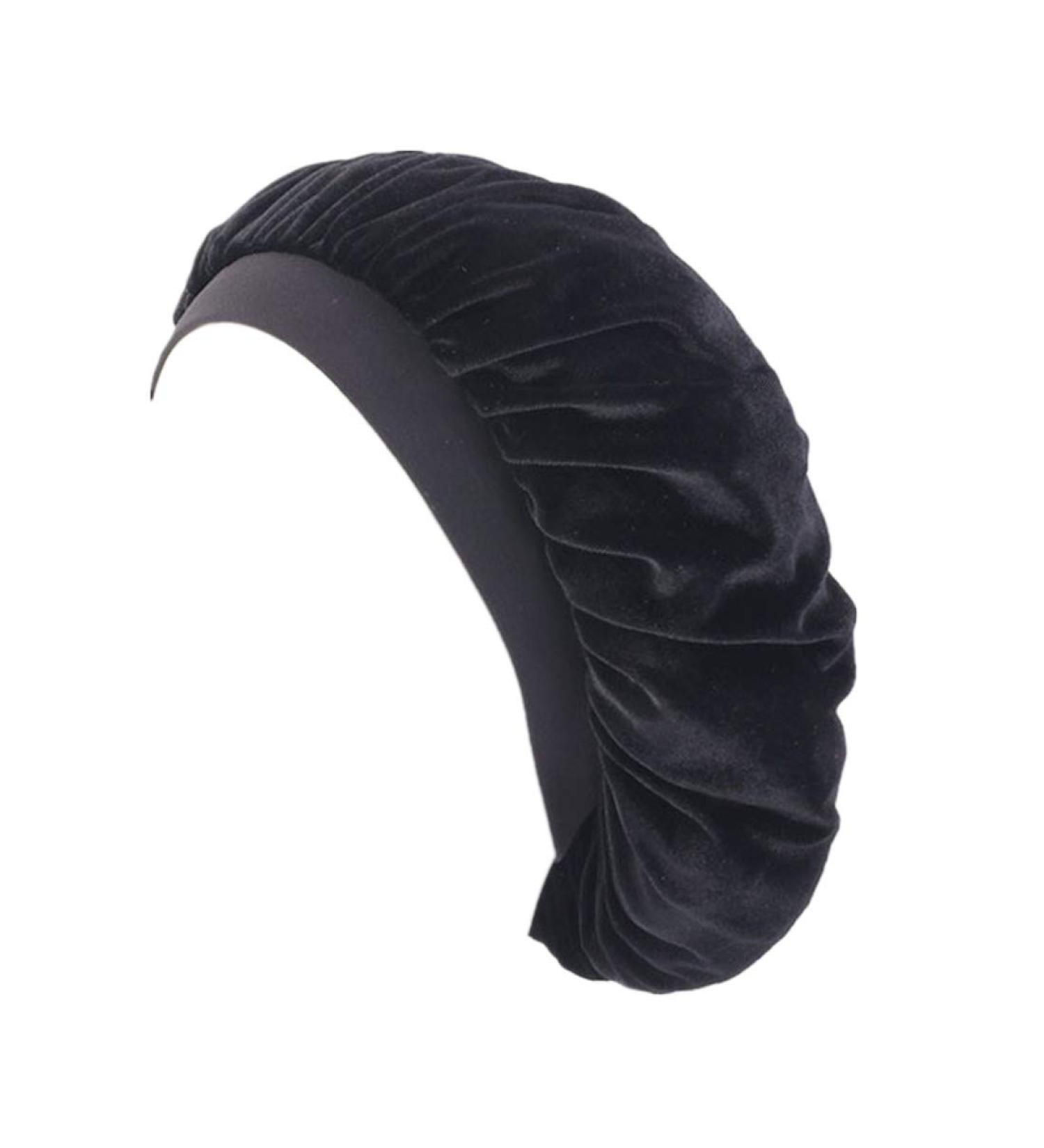 Qianmome Women Velvet Sleep Cap Tjm-414-black | Chemo Beauty Salon Head Cover - Buy Online on GoSupps.com