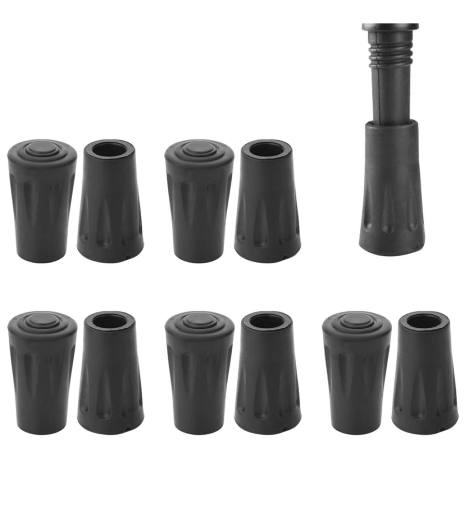 Walking Stick Caps Crutch Cane Rubber Protectors Replacement Feet Tips End for Hiking Poles 10Pcs. - Buy Online on GoSupps.com