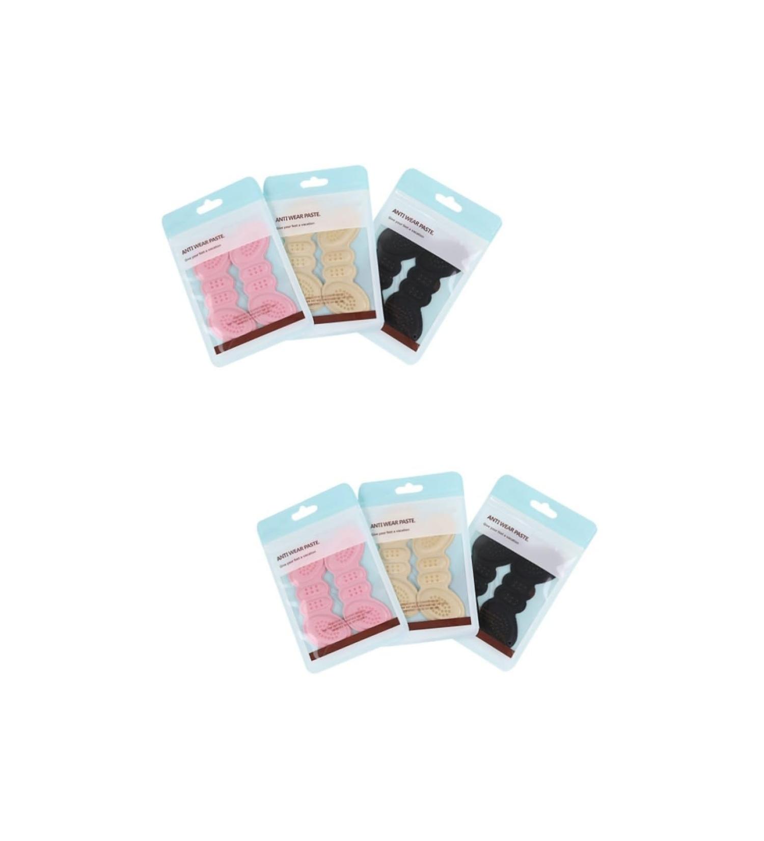 Gatuida 6 Pairs Heel Cushion Pads - Pink & Black High Heel Protectors Shoe Grips & Half Size Foot Stickers for Comfort & Support - Buy Online on GoSupps.com