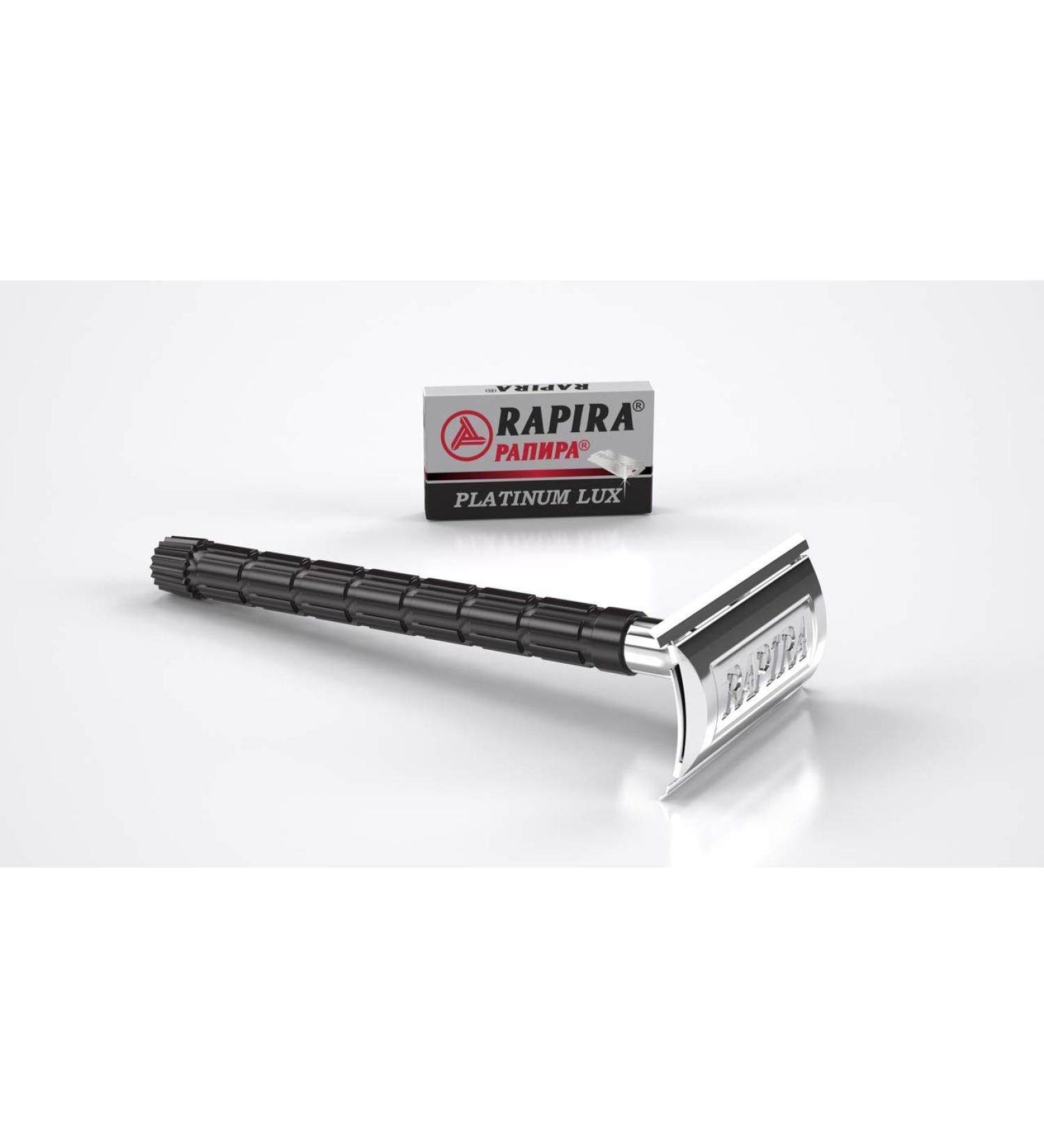 Rapira Platinum Lux Shaving Set - Premium Razor & 5 Blades for a Perfect Shave | International Shipping Available - Buy Online on GoSupps.com