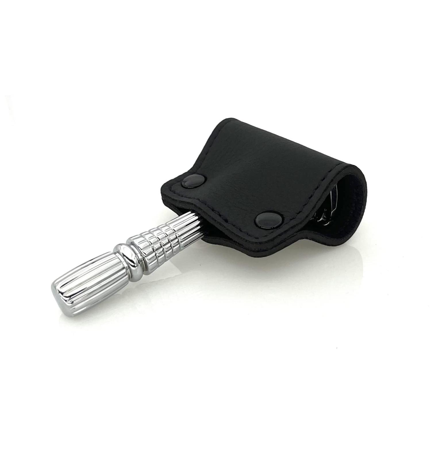 Mainland Design Razor Plane Protection | Premium Synthetic Leather Cover for Wet Razors & Blades | Ideal Gifts for Men | Black - Buy Online on GoSupps.com