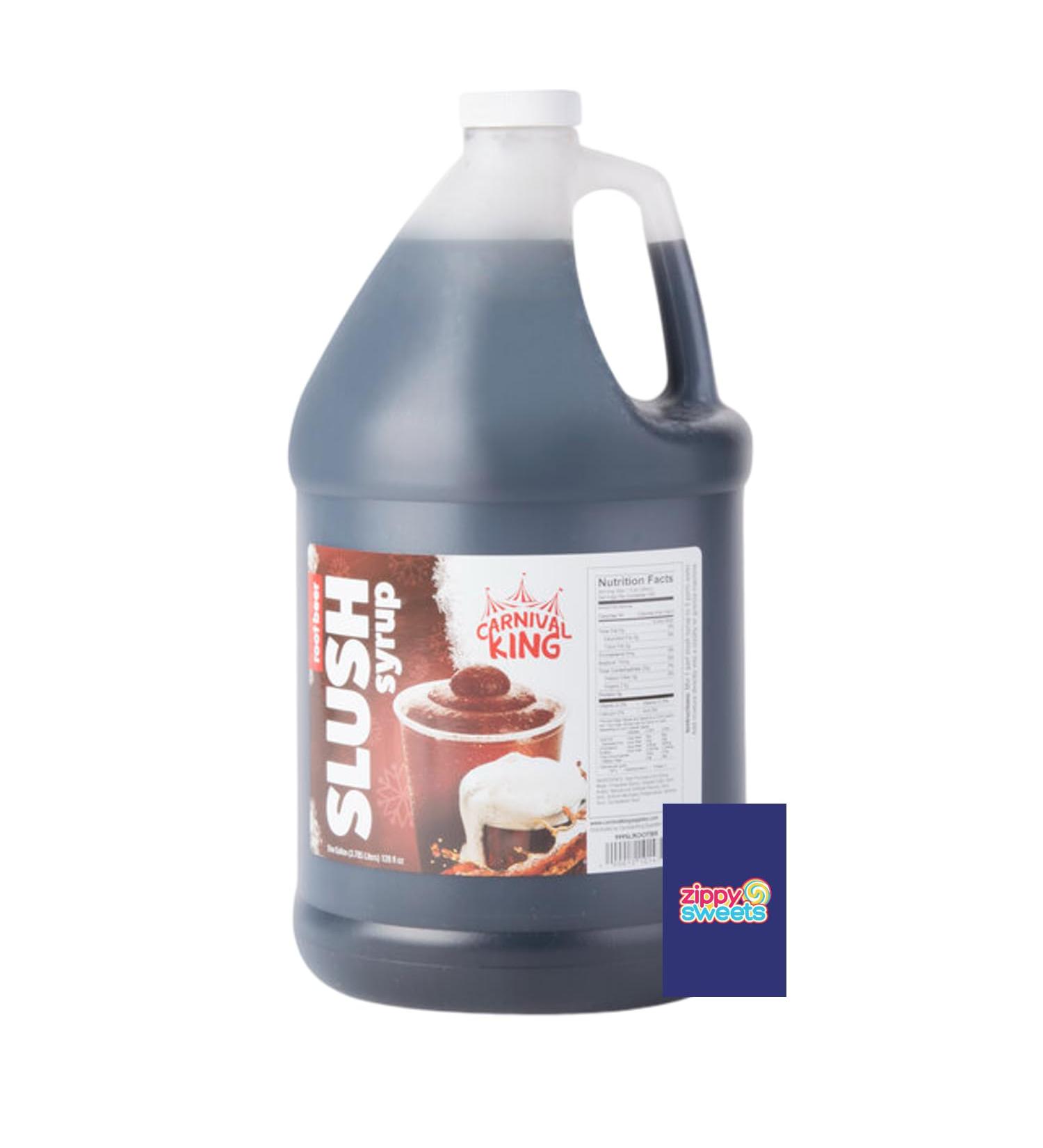 ZippySweets - Root Beer Flavour Slushie Syrup 1 Gallon 5:1 Concentrate with Bonus Mixing Guide for Slushy Machine Enthusiasts - Easy and Fun Beverage Making on your Home or Commercial Slushie Machine! - Buy Online on GoSupps.com