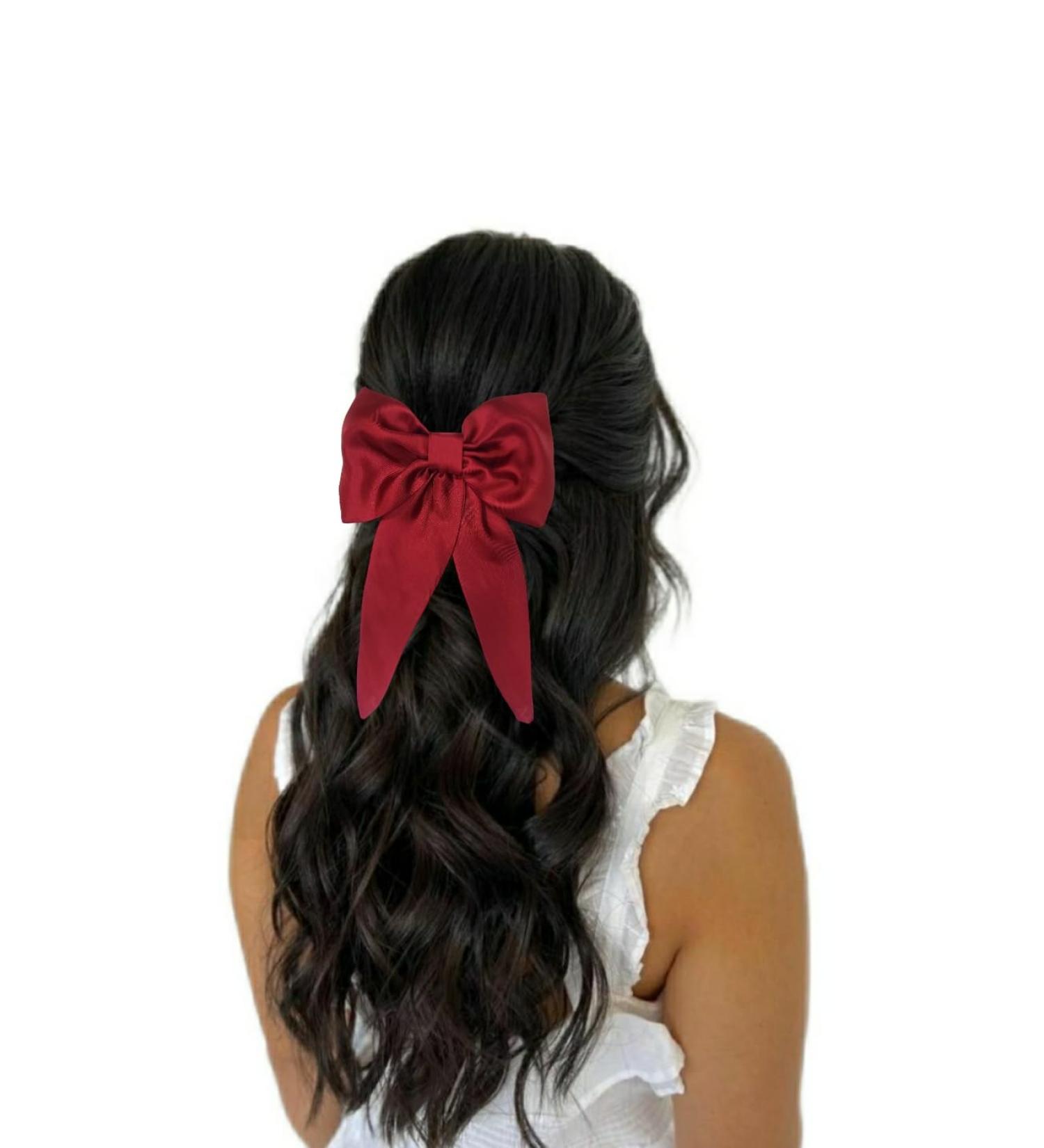 Bow for Hair Coquette-Handmade in Italy-Hair Clip for Women and Girls with Bow-French Closure - Buy Online on GoSupps.com