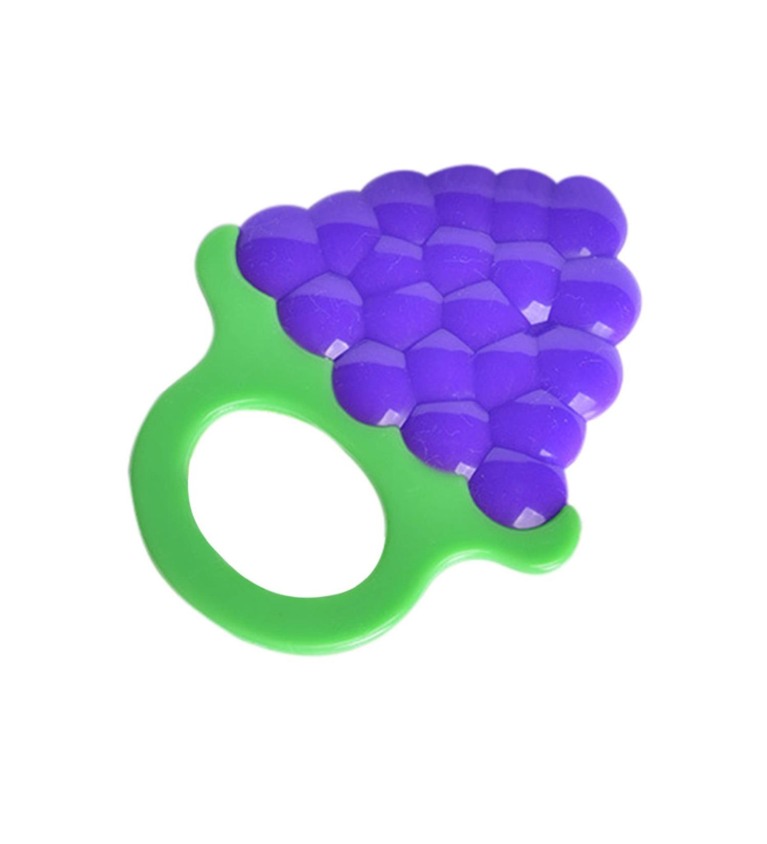 Bite ring for babies promotes visual sense & motor skills cool bite ring with long biting elements: cooling pollutant-free bite ring BPA-free from 3 months (a)
