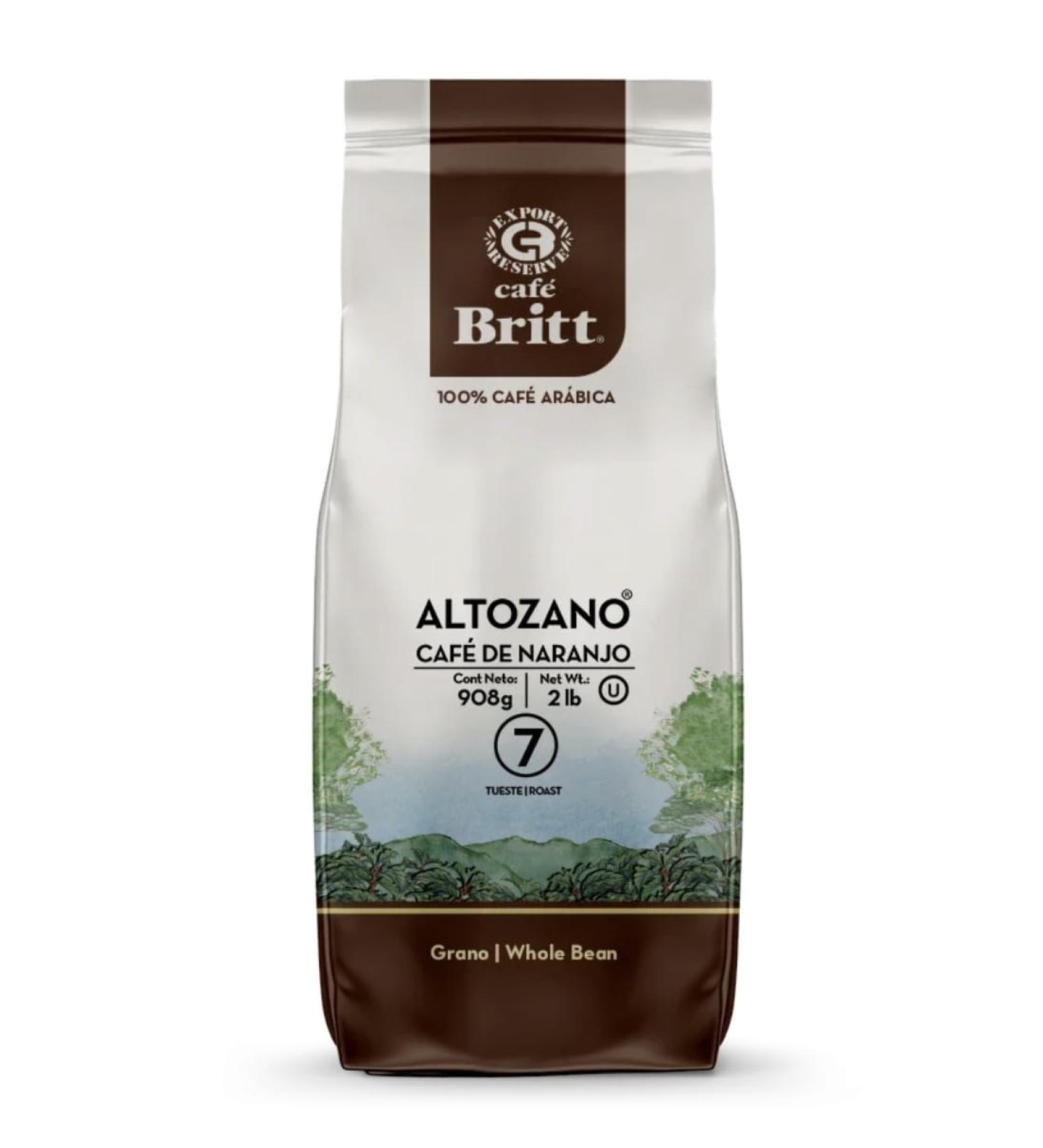 Cafe Britt Costa Rican ALTOZANO GOURMET KOFFEE FROM NARANJO 908 G