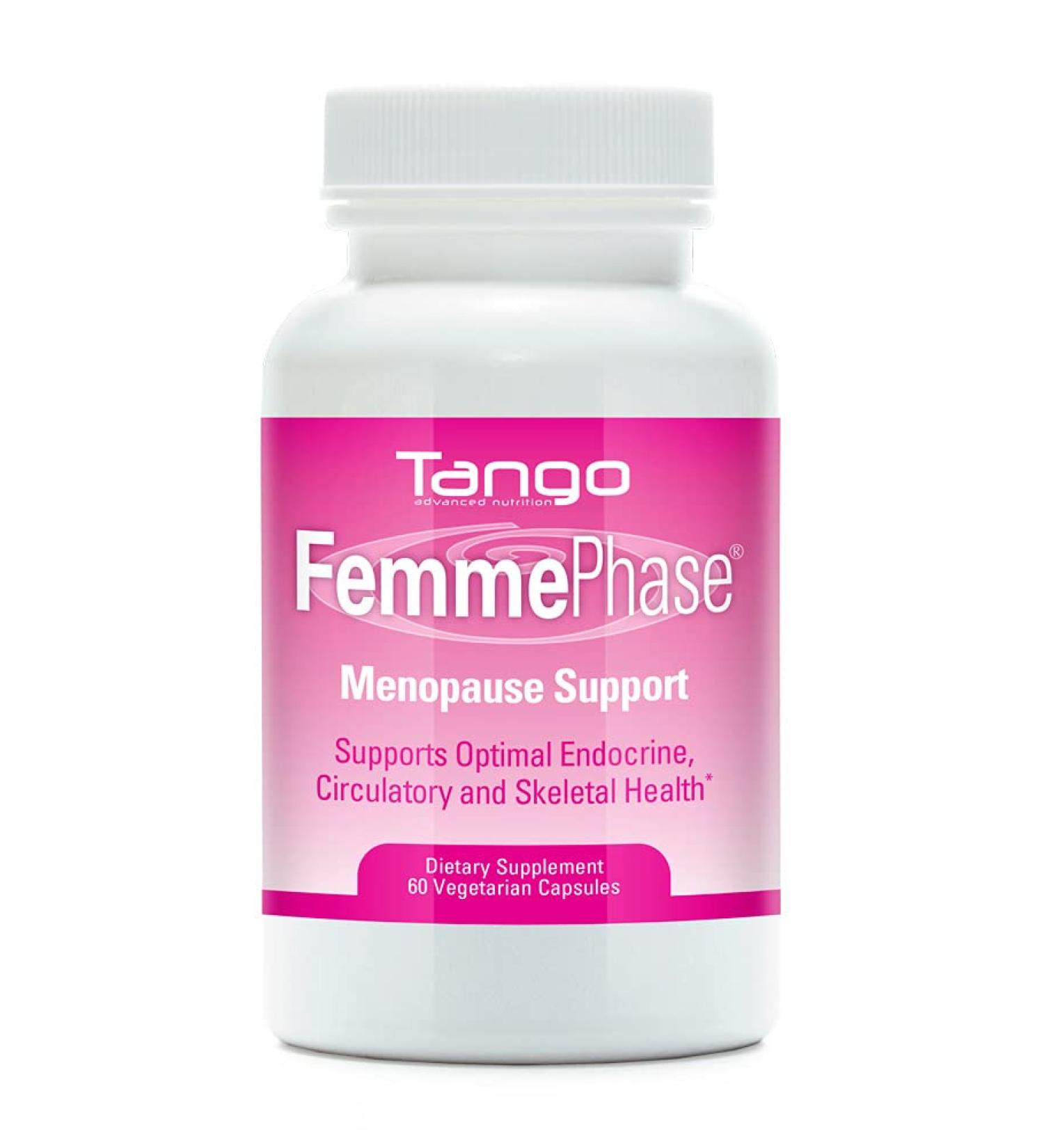 FemmePhase Advanced Menopause Support | All-Natural Herbal Supplement for Hot Flashes Cramps & Mood Changes - 60 Vegetarian Capsules - Buy Online on GoSupps.com