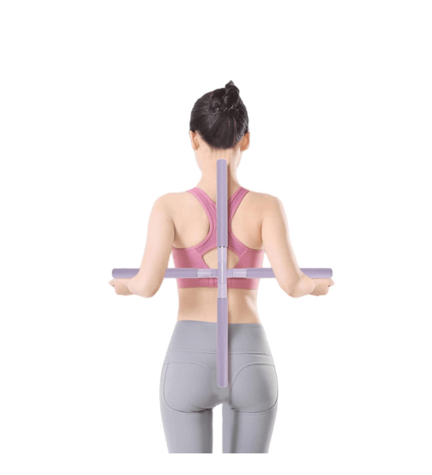 Brrnoo Posture Corrector & Yoga Sticks | Stretching Tool for Improved Posture | Retractable Design for Adults & Kids - Buy Online on GoSupps.com