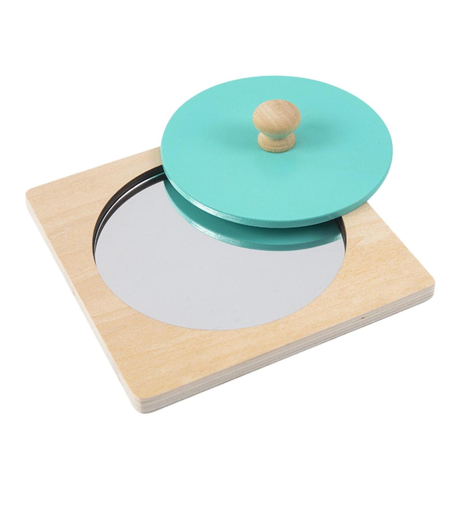 Harilla Pedagogical Baby Mirror Toys | Sensory & Bathing Wooden Toys for Early Education | Montessori Blue Toys - Buy Online on GoSupps.com