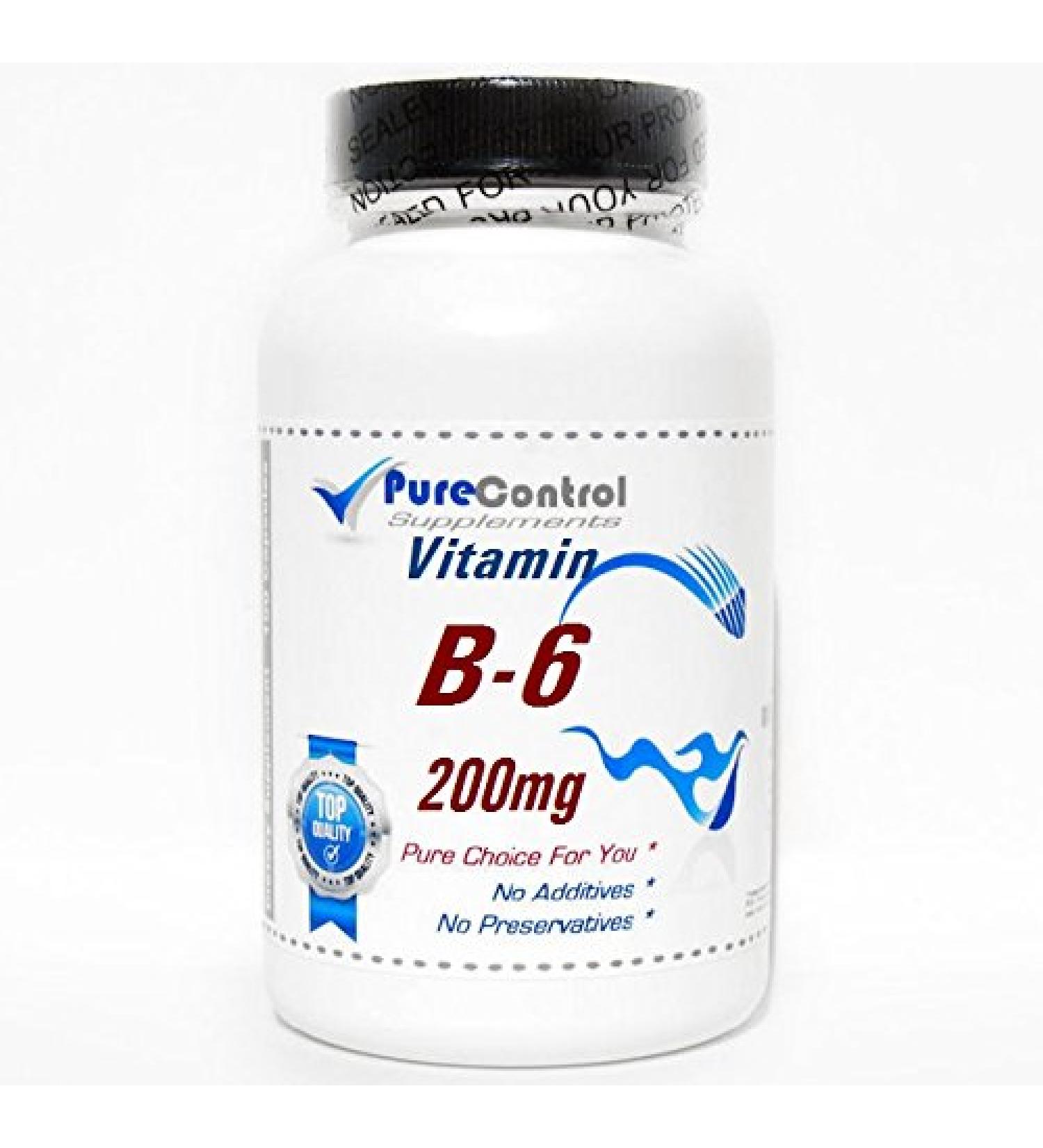 B-6 Vitamin 200mg // 100 Capsules // Pure // by PureControl Supplements