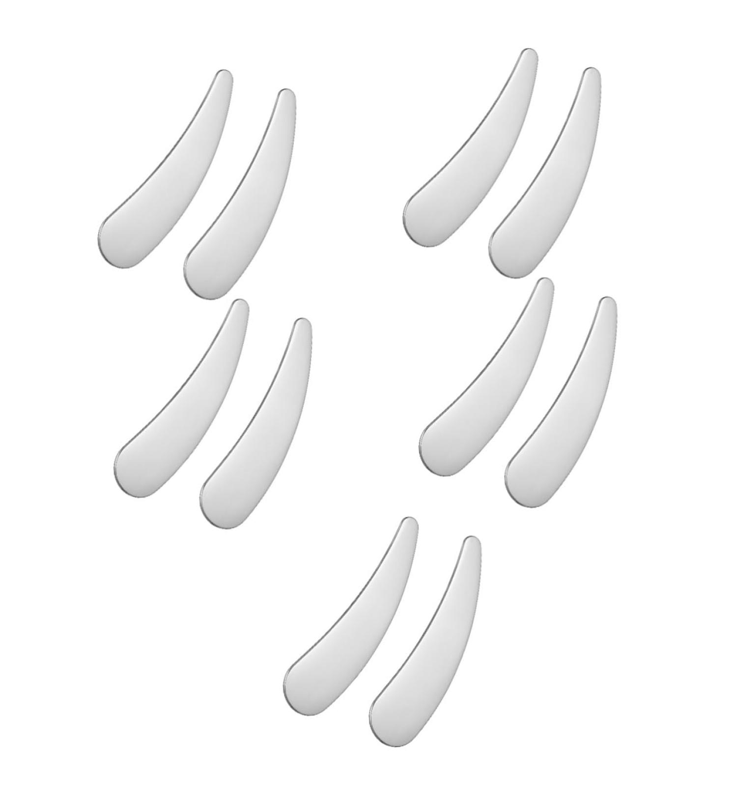 TOVINANNA 10 Pcs Cosmetic Spatula Makeup Spatula Small Facial Cream Spatula Mini Spatula for Cosmetics Eye Cream Spatula Metal Makeup Spatula Facial Spatula Make up Spatula Tool Beauty Scoop 1 g (Pack of 1) As Shownx5pcs - Buy Online on GoSupps.com