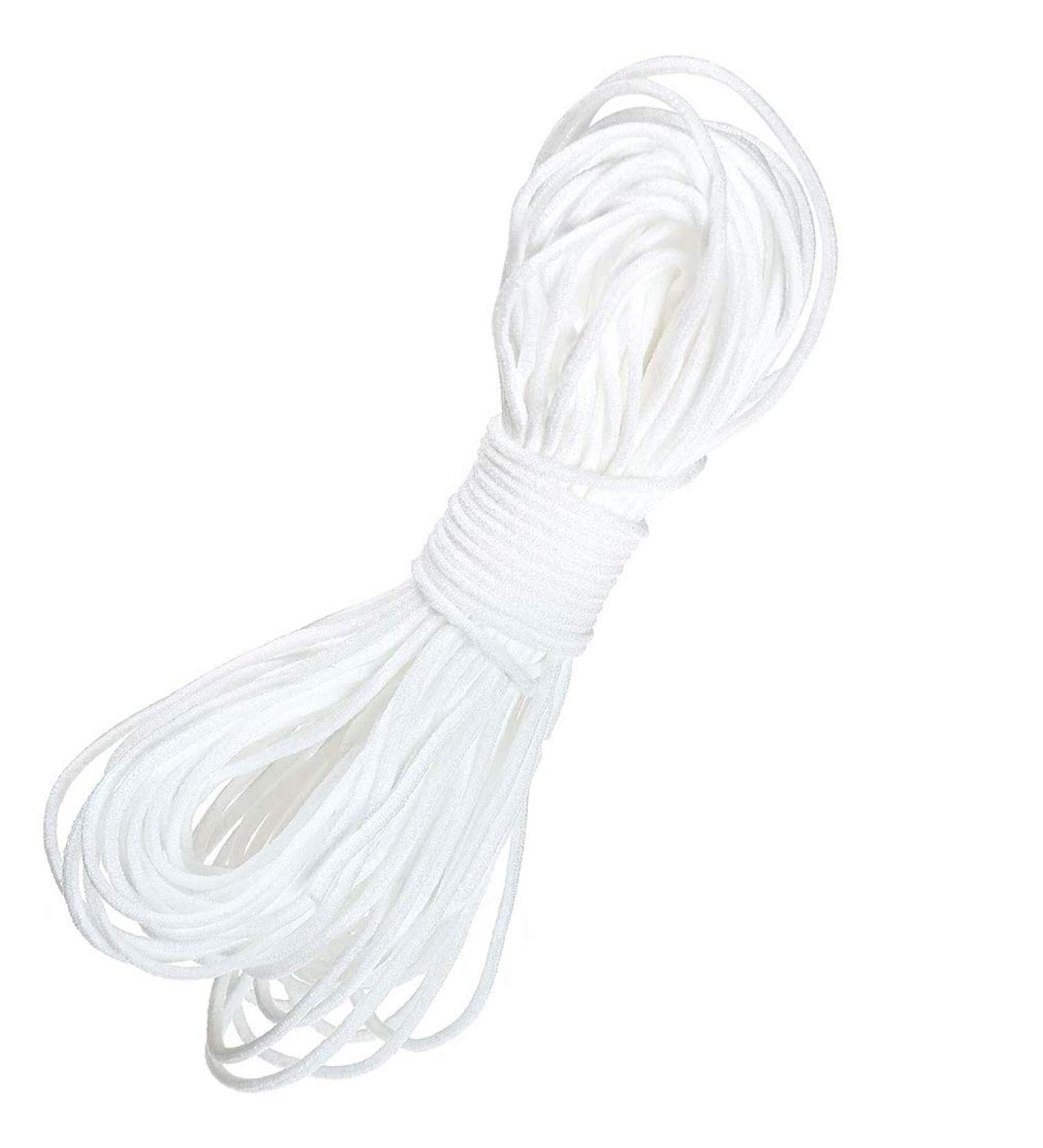 30 Yards 1/8 inch Elastic String for Masks - Soft Elastic Cord for DIY Crafts and Sewing - Buy Online on GoSupps.com