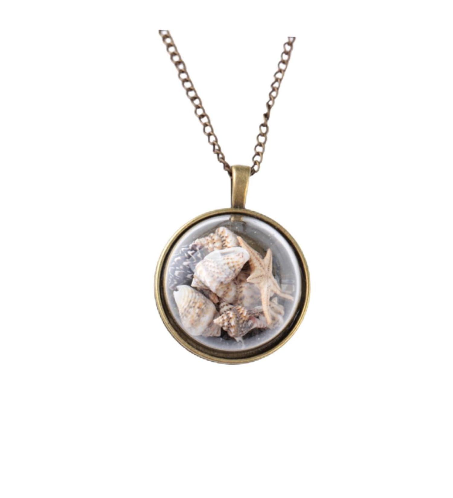 VALICLUD Necklaces Glass Pendant Chain Choker Womens Necklace Women Necklace Jewelry Conch X600 - Buy Online on GoSupps.com