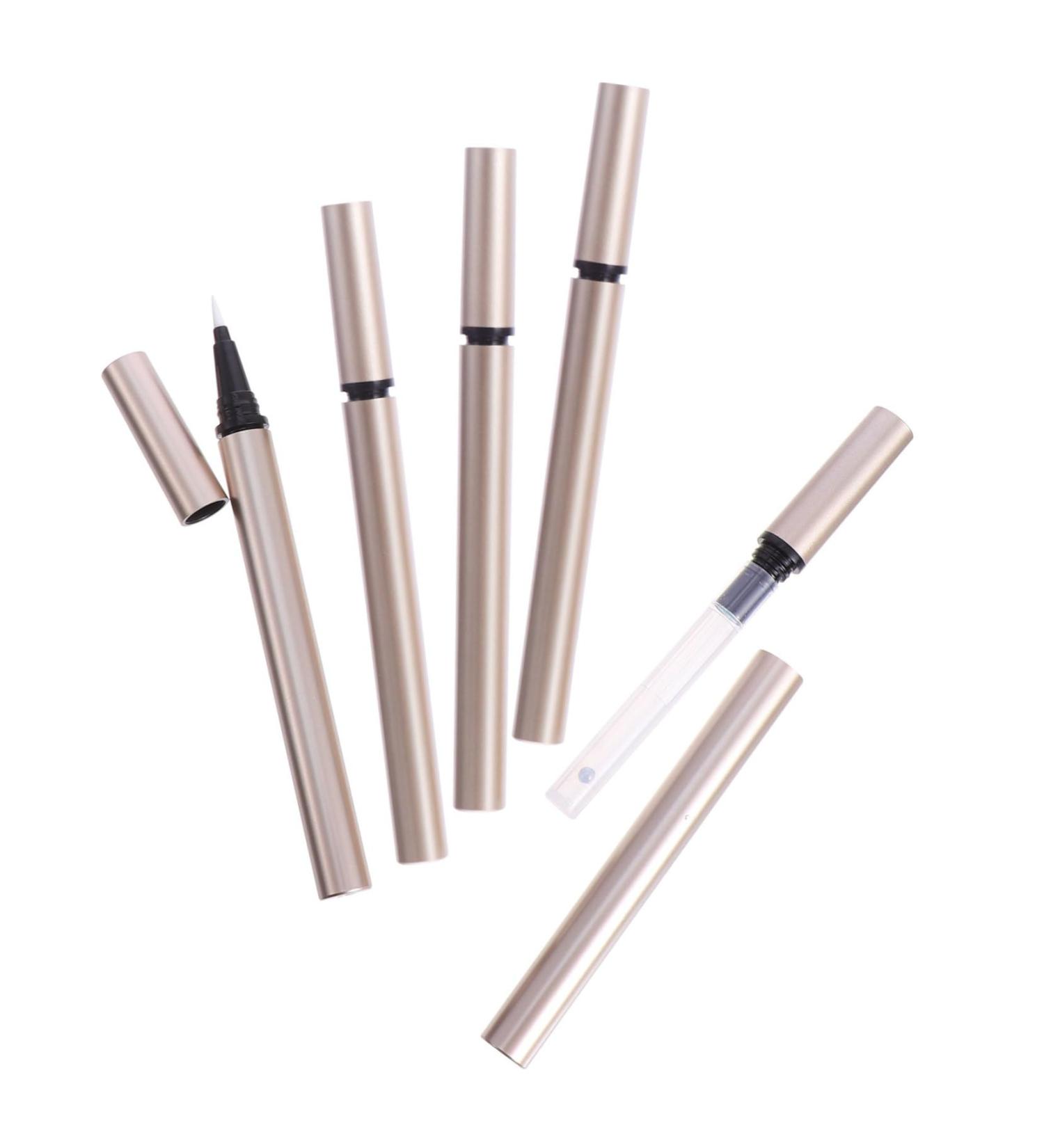 WOFASHPURET 5pcs Eyeliner Empty Pipe Refillable Liquid Glitter Eyeliner Lip Gloss Tubes Bottle Golden Plastic 1 count (Pack of 1) Golden - Buy Online on GoSupps.com