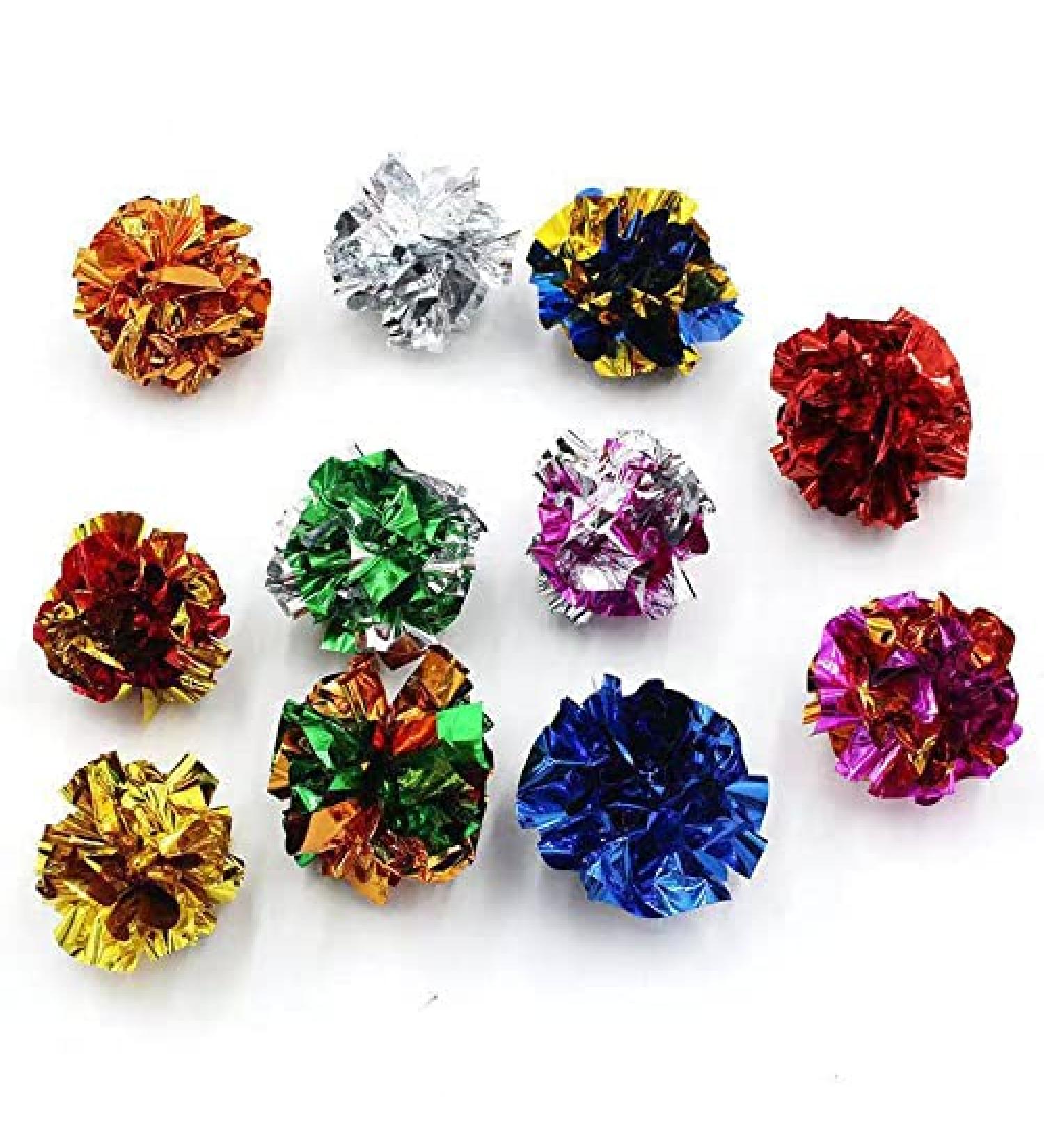 Buy Aimicoca 12 Pack Crinkle Balls - Interactive Cat Toys for Kittens | Shiny Paper Balls for Play & Exercise - International Shipping Available - Buy Online on GoSupps.com