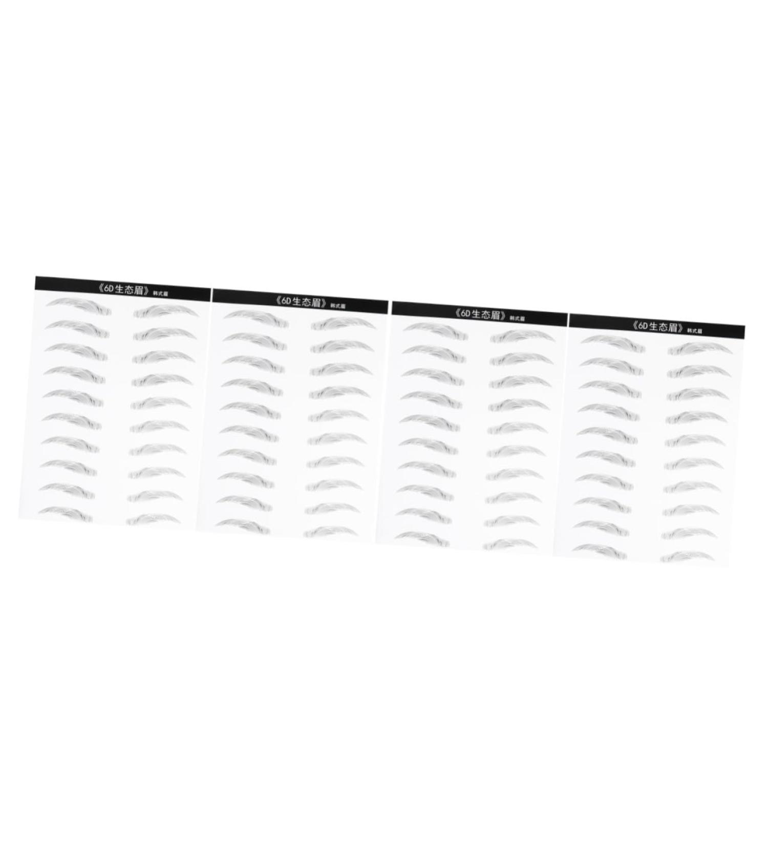 Housoutil Eyebrow Stickers 4 Sheets Pairs 4d Imitation Eyebrow Black Sticker Simulation Eyebrow Artificial Makeup Tools 6d - Buy Online on GoSupps.com