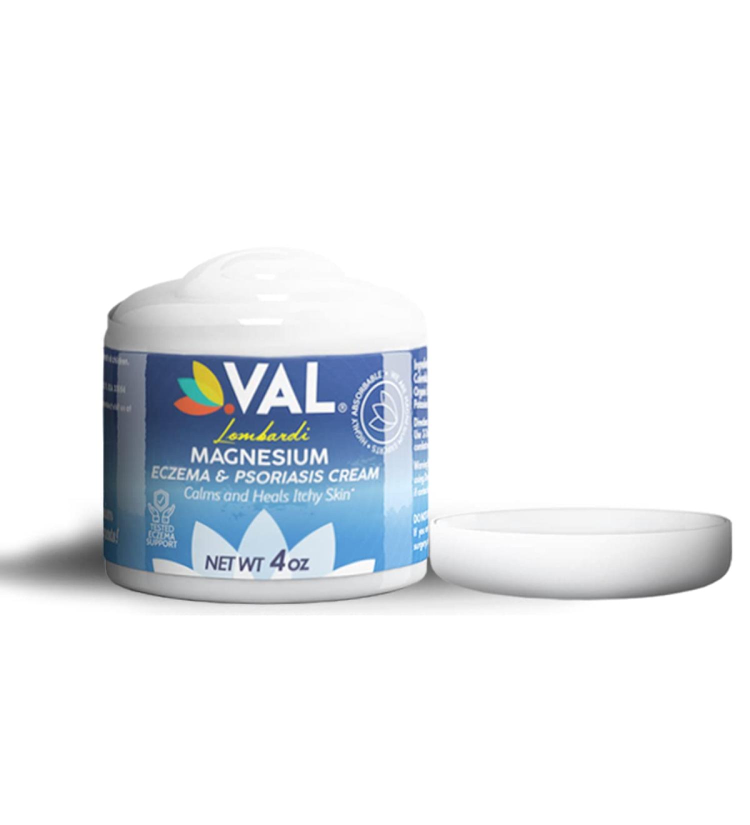 VAL Zechstein Magnesium Chloride Eczema Psoriasis Cream - Anti-Itch Moisturizer with Organic Oils - Best for Dry Skin - 4oz - Buy Online on GoSupps.com