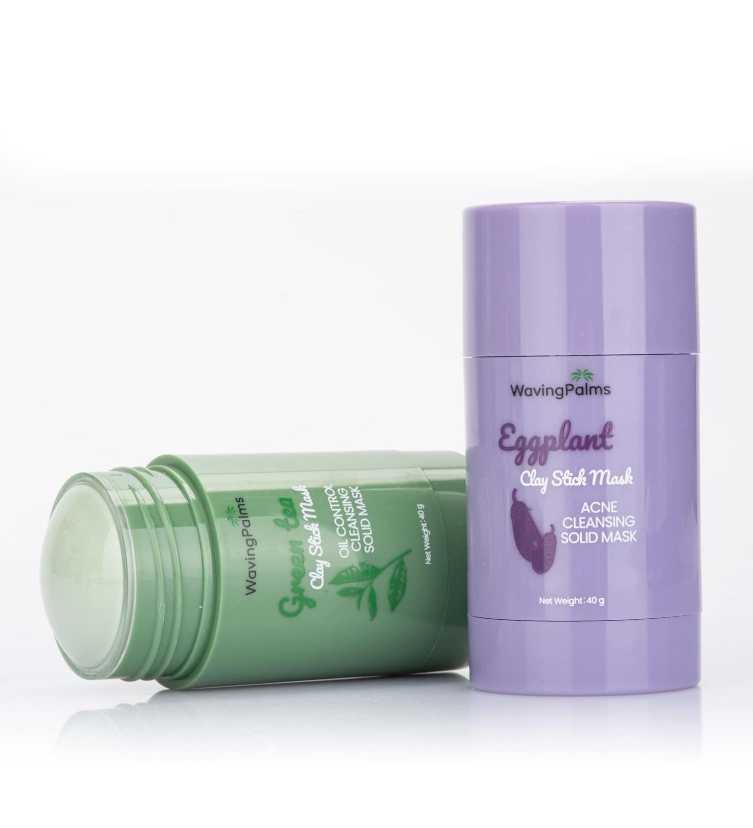 Waving Palms Green Tea Clay Stick Mask - Deep Cleansing Pores & Blackheads Purifying Facial Stick - Buy Online on GoSupps.com