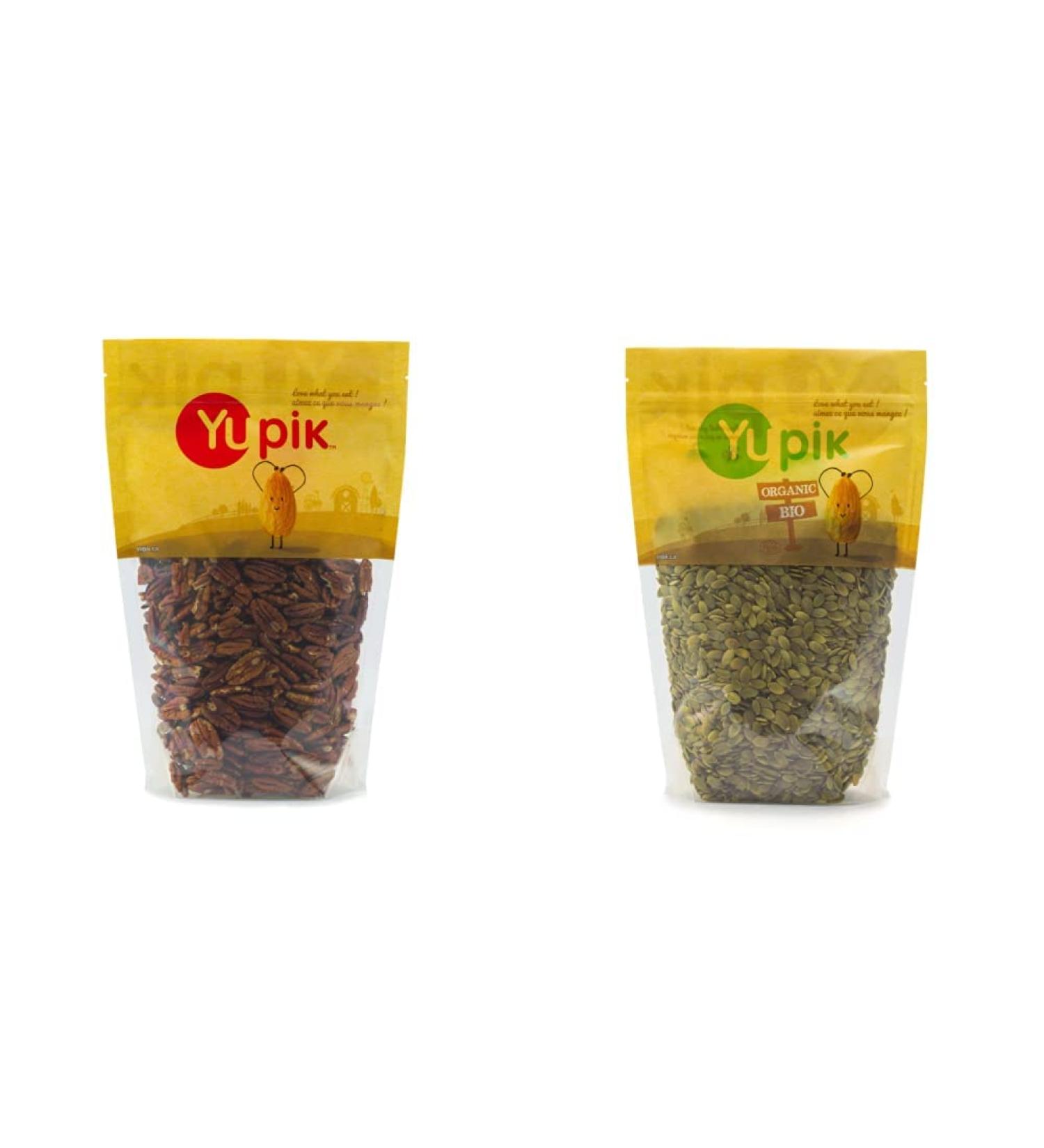 Yupik Jumbo Pecan Halves Nuts 1Kg & Organic Pumpkin Seeds (Aa) Non-GMO Vegan Gluten-Free 1Kg 1 kg (Pack of 1) Nuts + Pumpkin Seeds 1 kg (Pack of 1) - Buy Online on GoSupps.com