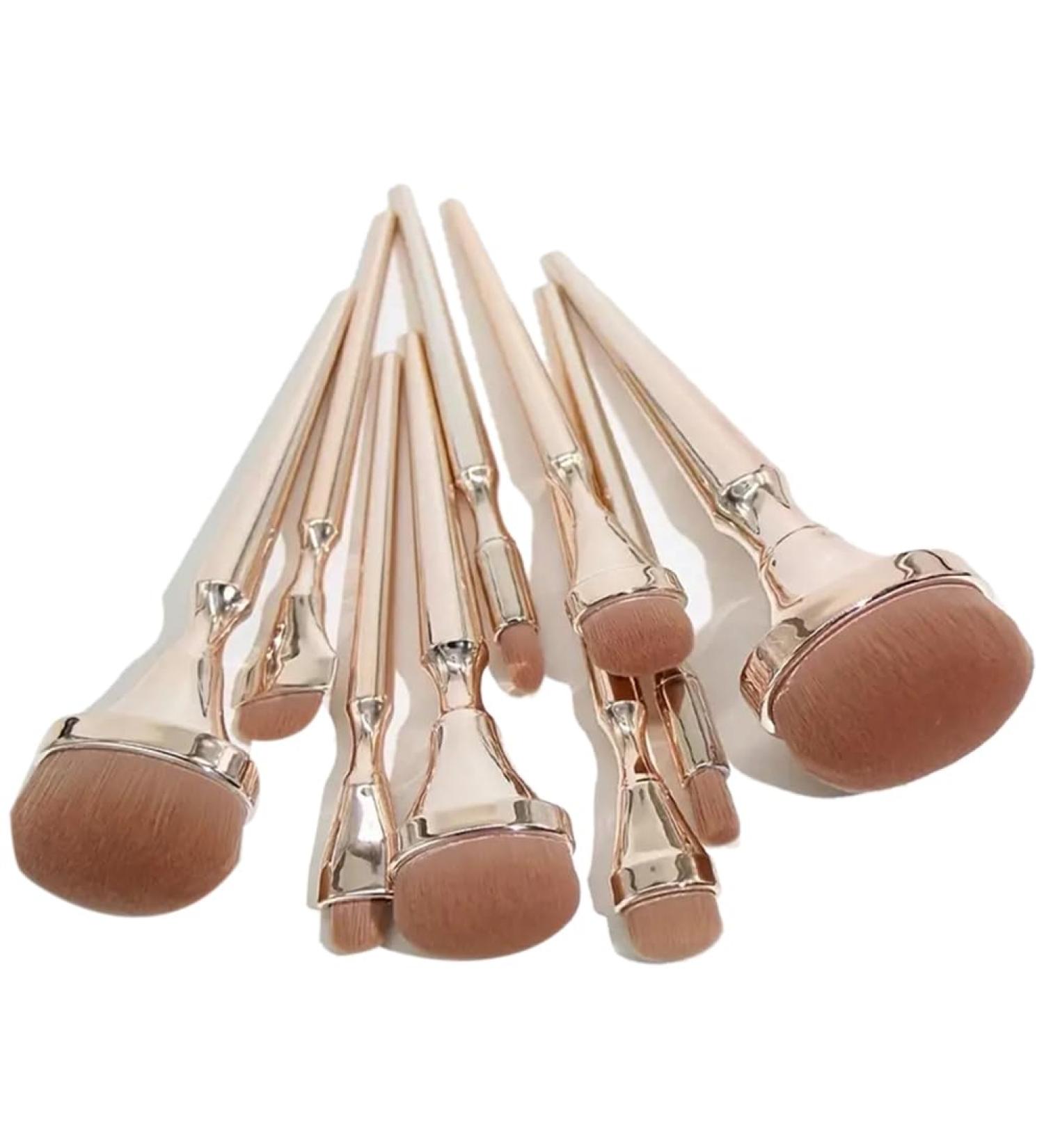9 Golden Oval Makeup Brush Foundation Blush Traceless Makeup Brush Set Eyeshadow Brush Set - Buy Online on GoSupps.com