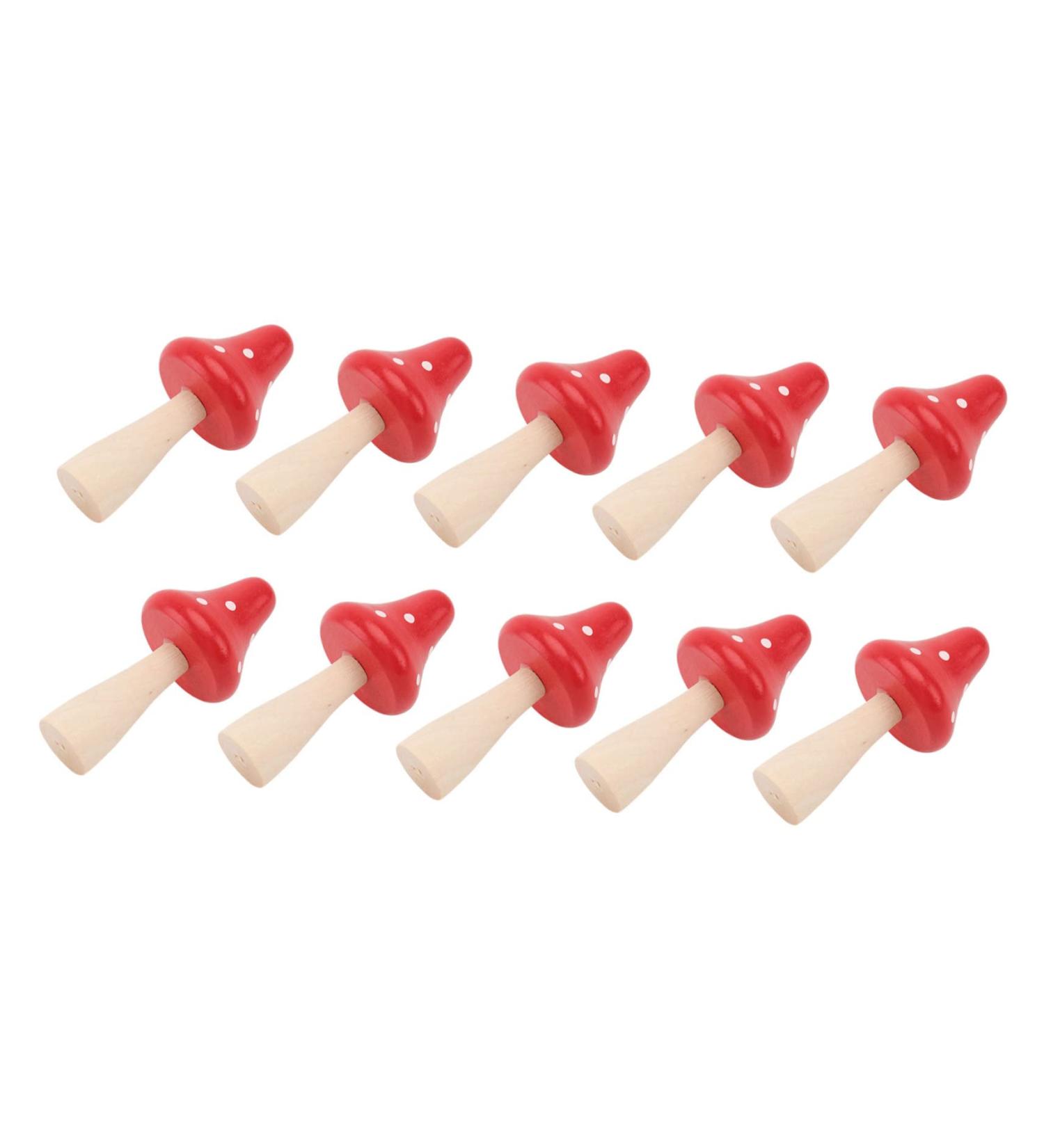 Toddmomy Yard Bonsai Decor 10pcs Wooden Large Mushroom Micro Landscape Decor Wooden Planter Moss Decor Rural Style Adornment - Buy Online on GoSupps.com