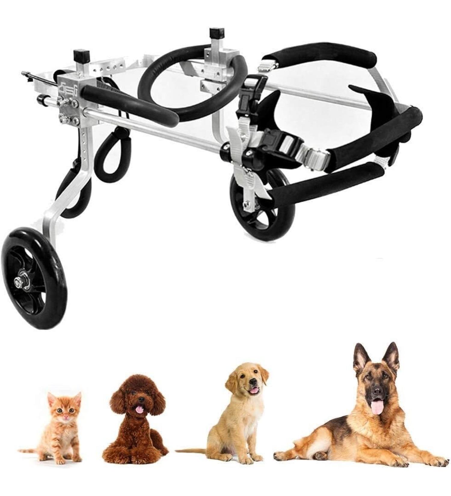 Dog Wheelchair for Back Legs Adjustable Dog Wheelchair for Paralyzed Back Legs Hind Leg Rehabilitation for Disabled Pet Assistive Device for Large Dogs Small Doggy Kitty Cat Rabbit Bunny(XXS-02) - Buy Online on GoSupps.com