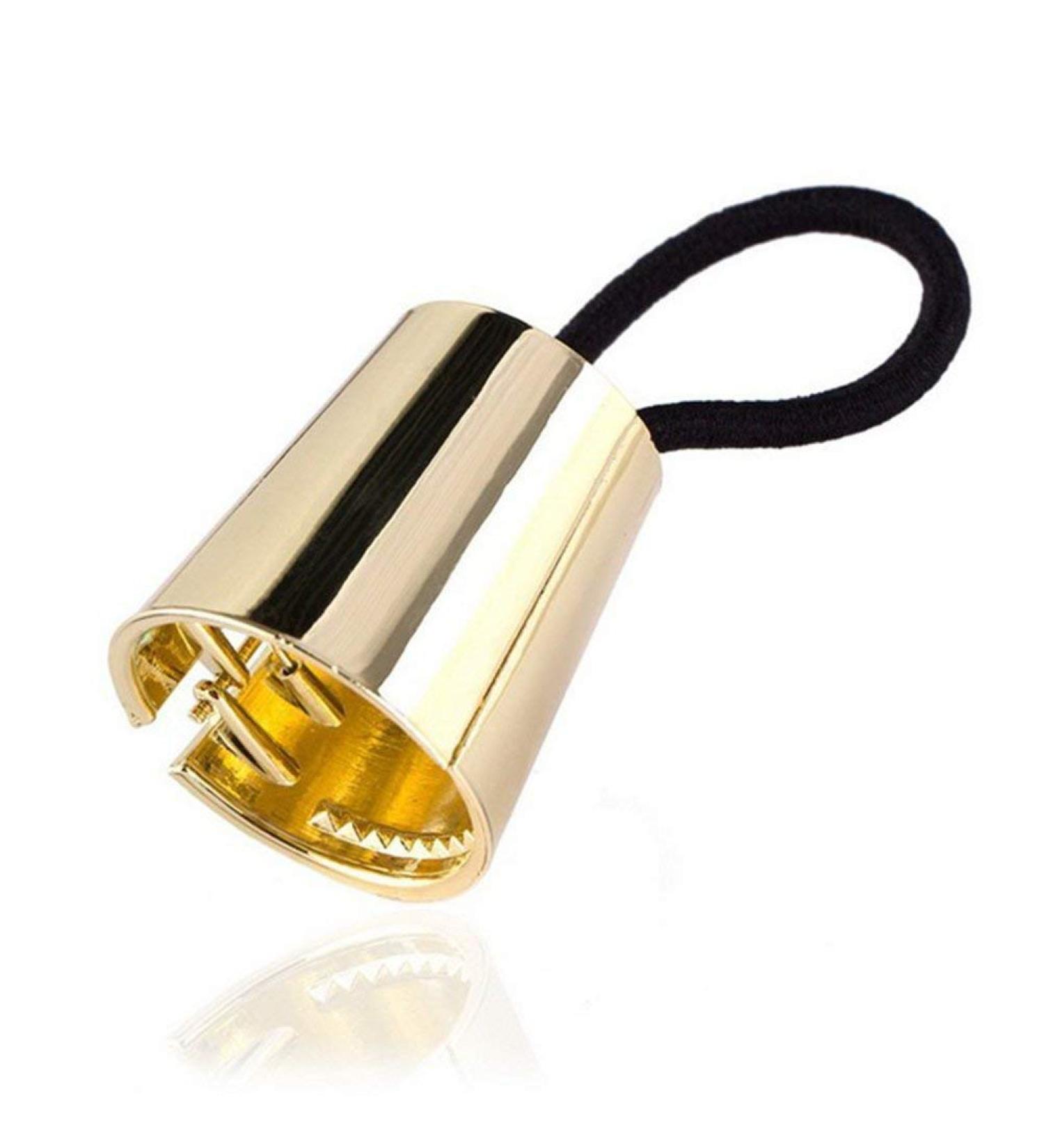 Metal Hair Ties Gothic Punk - Women's Elastic Hair Clips - Hair Cuff Headwear in Gold - Buy Online on GoSupps.com