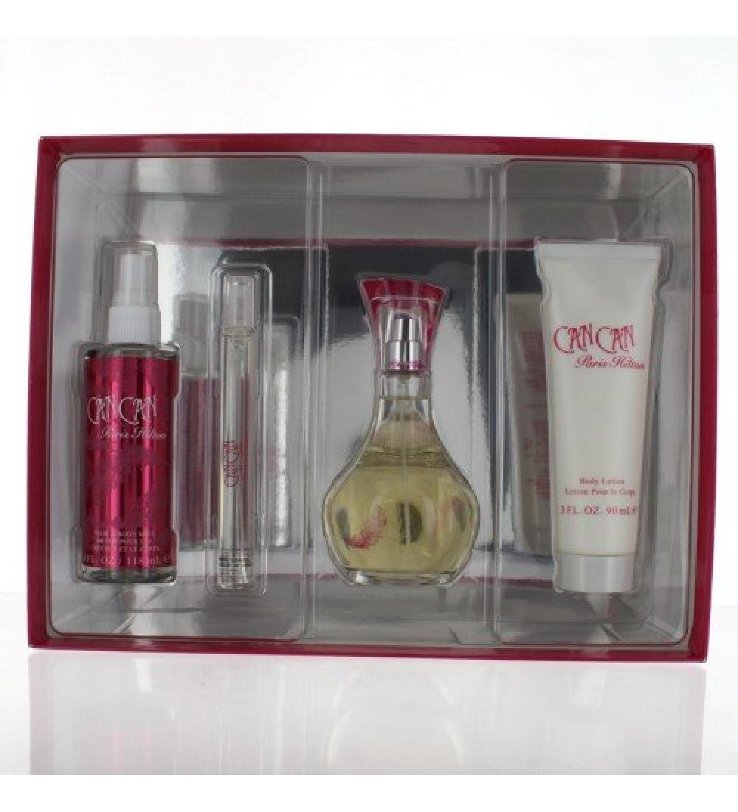 PARIS HILTON GSWPARISHILTONCAN4P3 CAN CAN by 3 PIECE GIFT SET - 3.4 OZ EAU DE PARFUM SPRAY 3.0 OZ BODY LOTION 4.0 OZ HAIR AND BODY MIST
