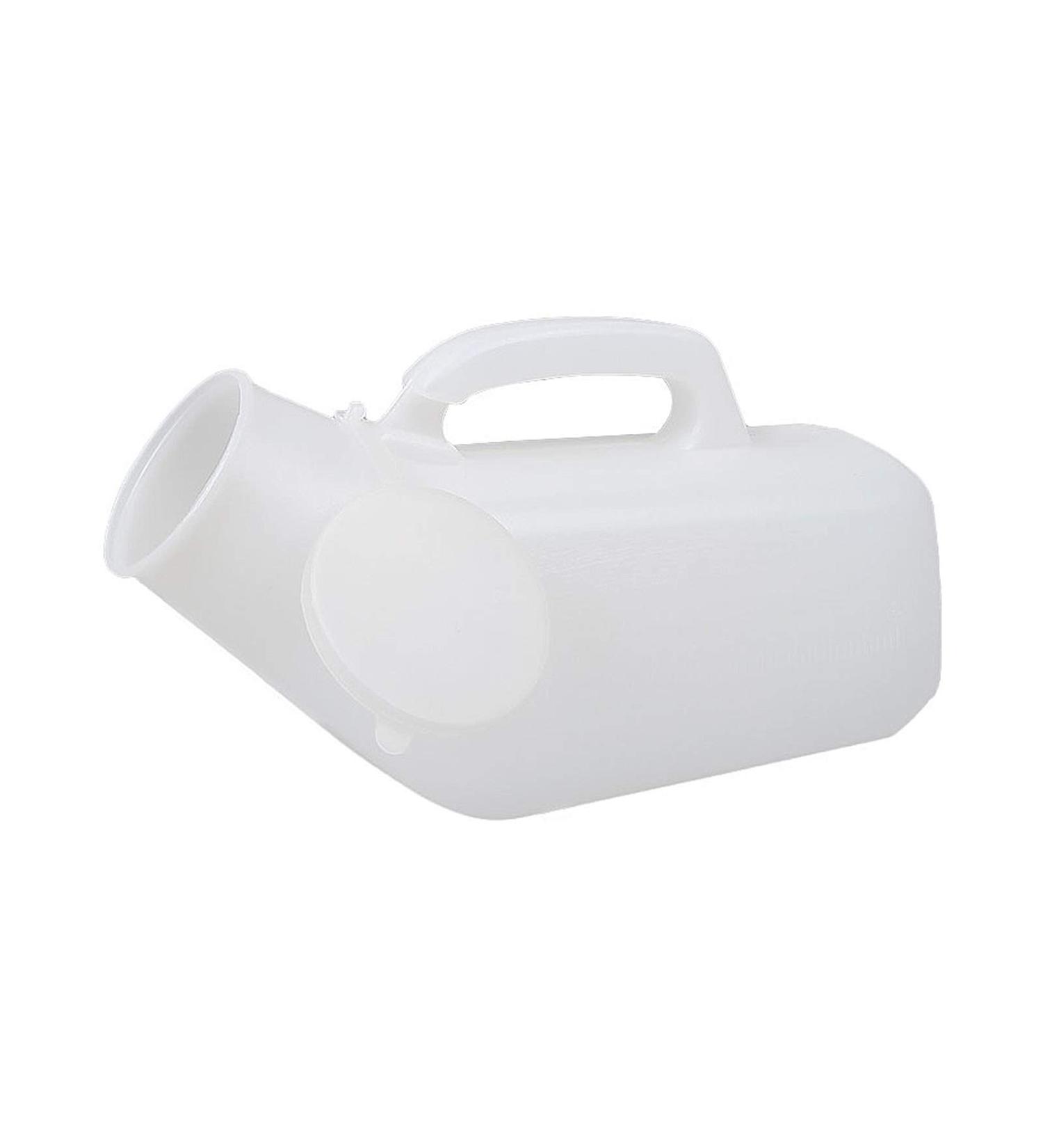 Men Urinal Male Urinal Long Neck Incontinence Pee Clear Plastic 1200 Ml Spill Proof Device Portable Urinal Snap-On Lid Convenient and Practical Urinal - Buy Online on GoSupps.com