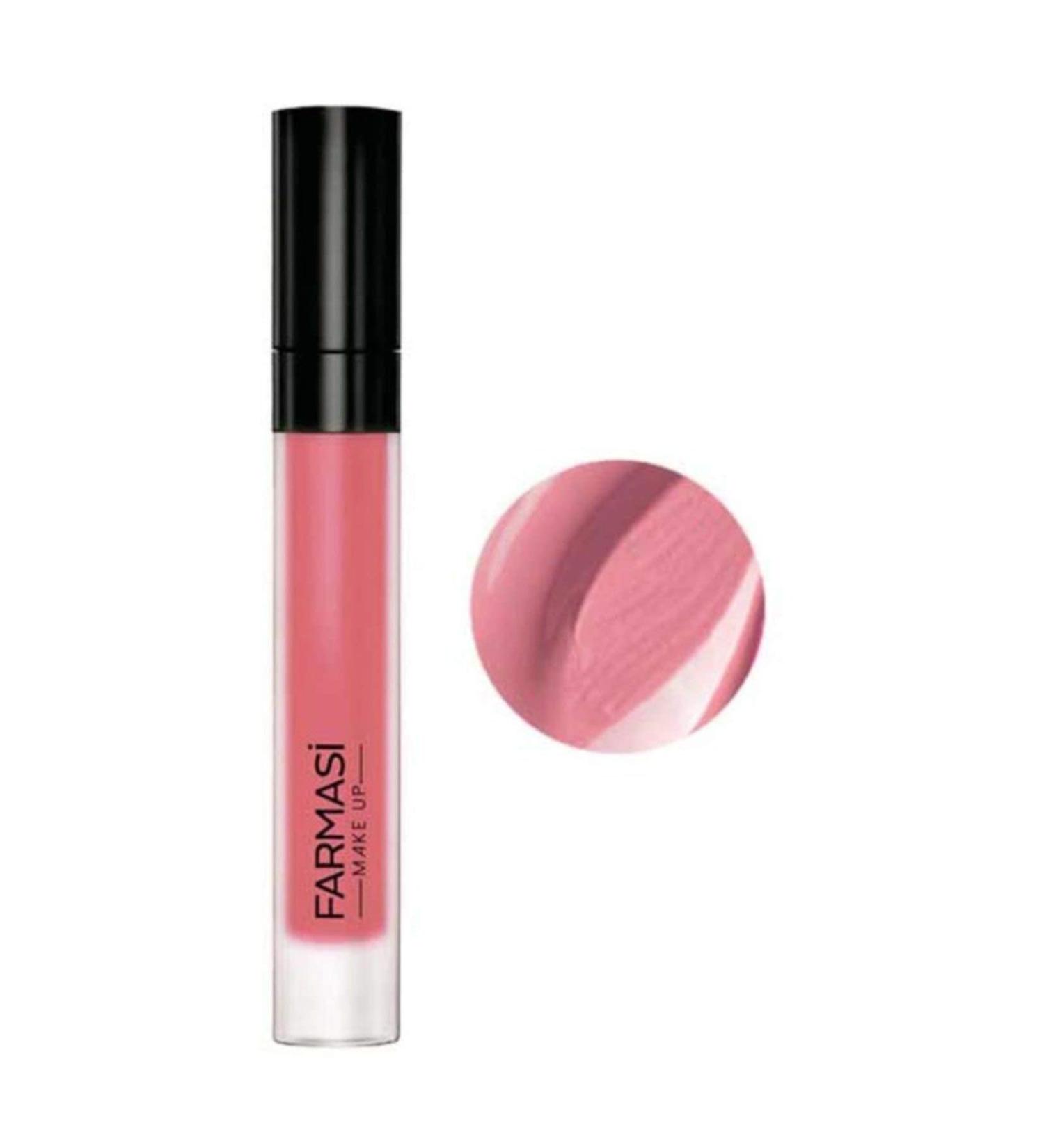 FARMASi Make Up Matte Liquid Lipstick  Long-Lasting and Waterproof Liquid Lipstick  Lightweight and High Impact  0.14 fl.oz (Mauve Pink)