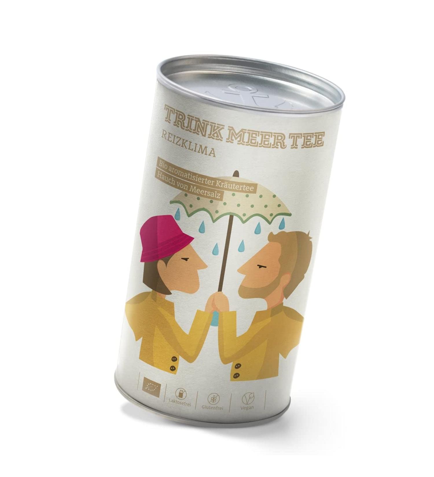  TRINK MEER TEE Trink Meer Tee REIZKLIMA - Organic Herbal Tea | Highly Aromatic | Organic tea with a touch of sea salt ginger and other herbs and spices | Loose leaf tea in a pretty tea tin | Tea Gift | 90g - Buy Online on GoSupps.com