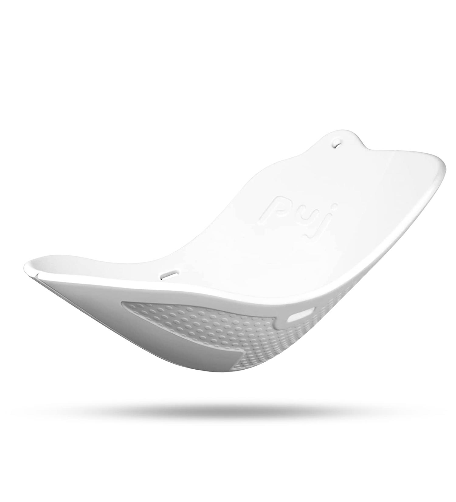 Puj Flyte Compact Infant Bathtub - Stylish Baby Bath Essential for Newborns and Infants | Home and Travel Friendly | 23.5 x 10.51 x 1.5 inches, White - Buy Online on GoSupps.com