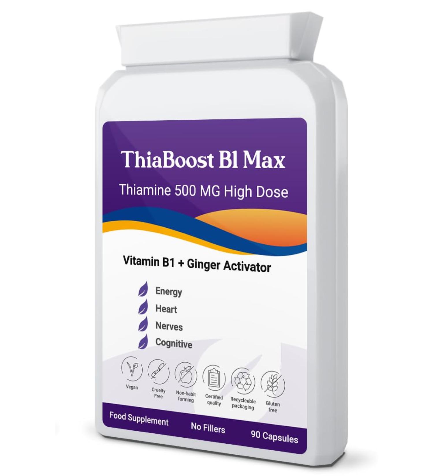 Thiamine 500 mg Mega Dose ThiaSoothe High-Potency Vitamin B1 and Ginger Supplement for Full-Spectrum Wellness (hcl not Cheap ntirate) (90) - Buy Online on GoSupps.com