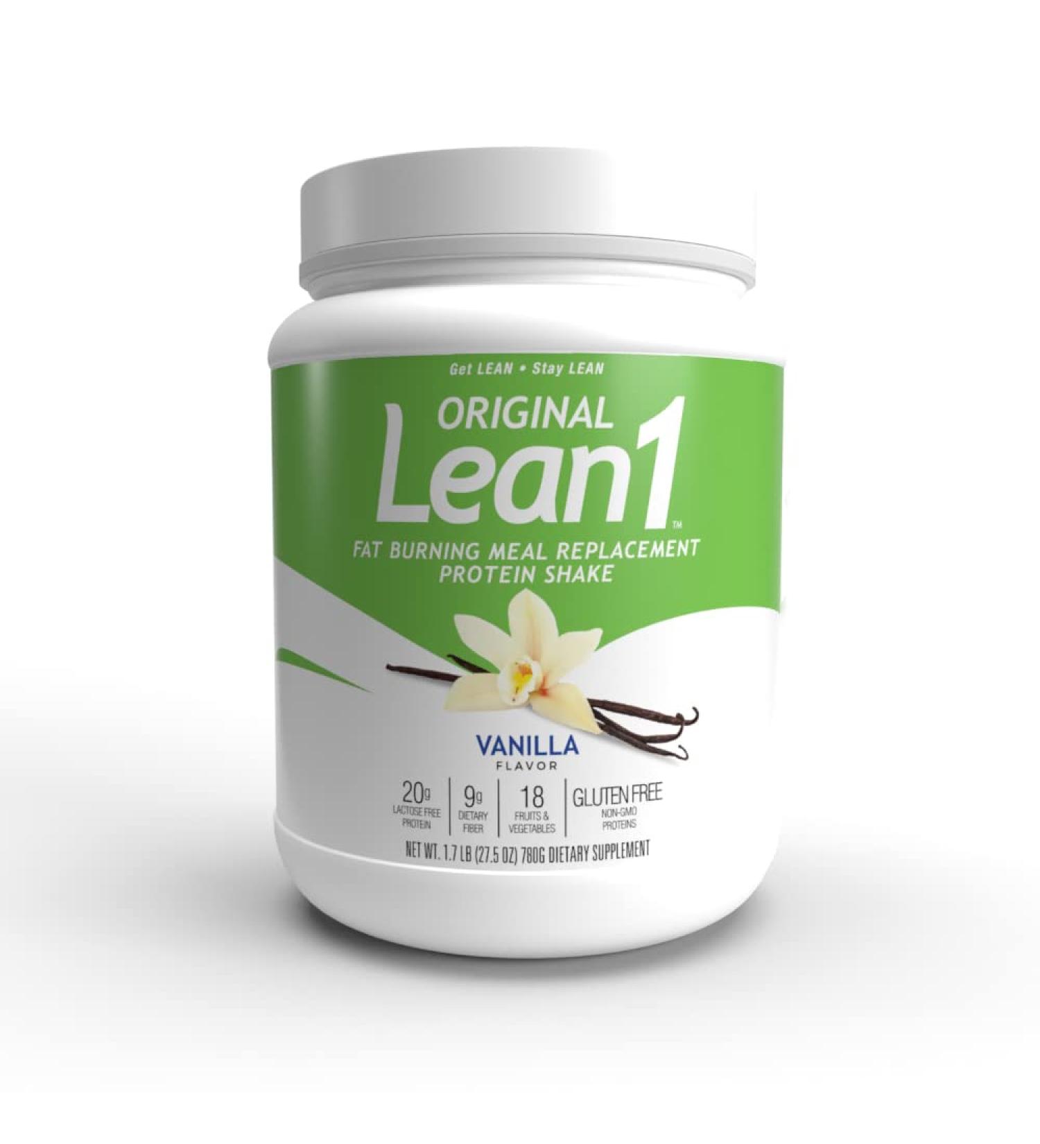 Nutrition 53 Lean 1 Fat Burning Protein Shake - Vanilla Flavor - 15 Servings - Buy Online on GoSupps.com