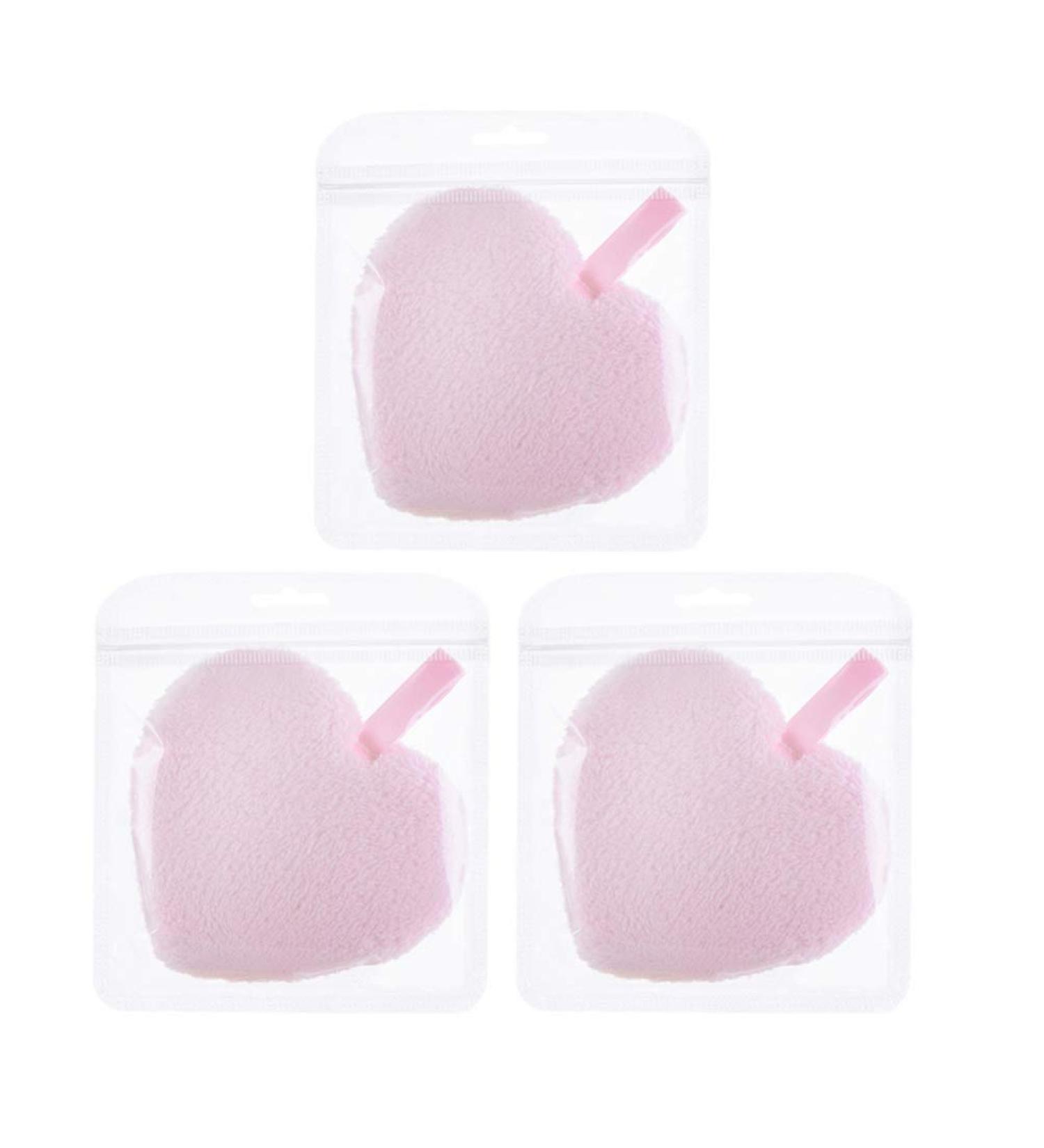 Buy Minkissy 3-Piece Makeup Remover Pads - Washable Cotton Cleaning Cloths for Face & Nails - Eco-Friendly Pink - Buy Online on GoSupps.com
