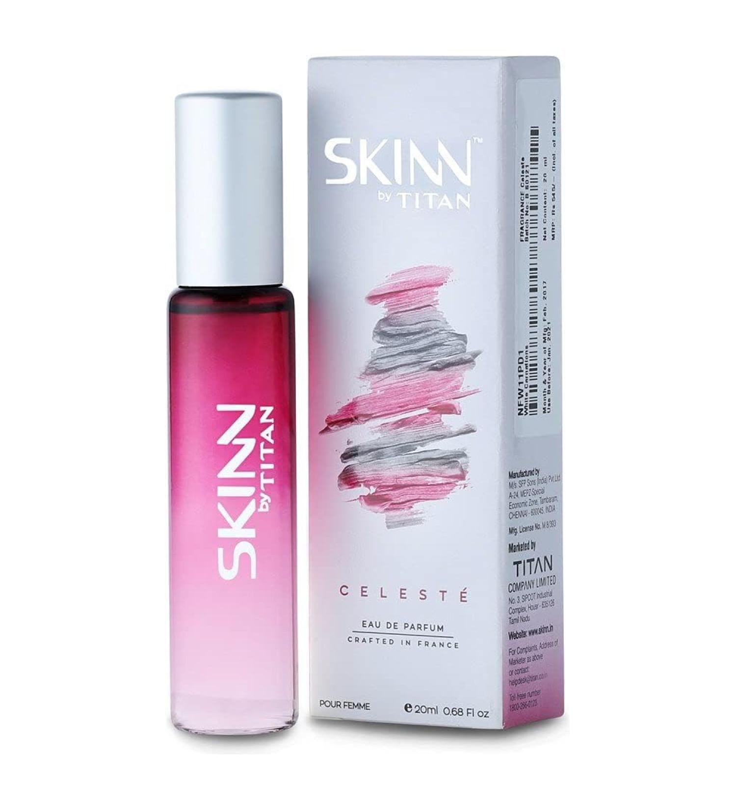 SKI-NN BY TIT-AN Celeste Long Lasting Everyday Eau De Parfum Spray For Women - 20 Ml | Wood Fragrance | Women's Fragrance | Miniature Perfumes | Pocket-Size Scents|Travel Size Fragrances - Buy Online on GoSupps.com