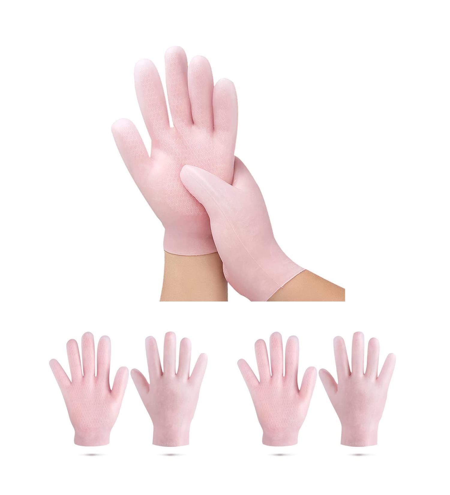 Moisturizing Silicone Gel Spa Gloves for Dry, Aging Hands - 1 Pair - Buy Online on GoSupps.com