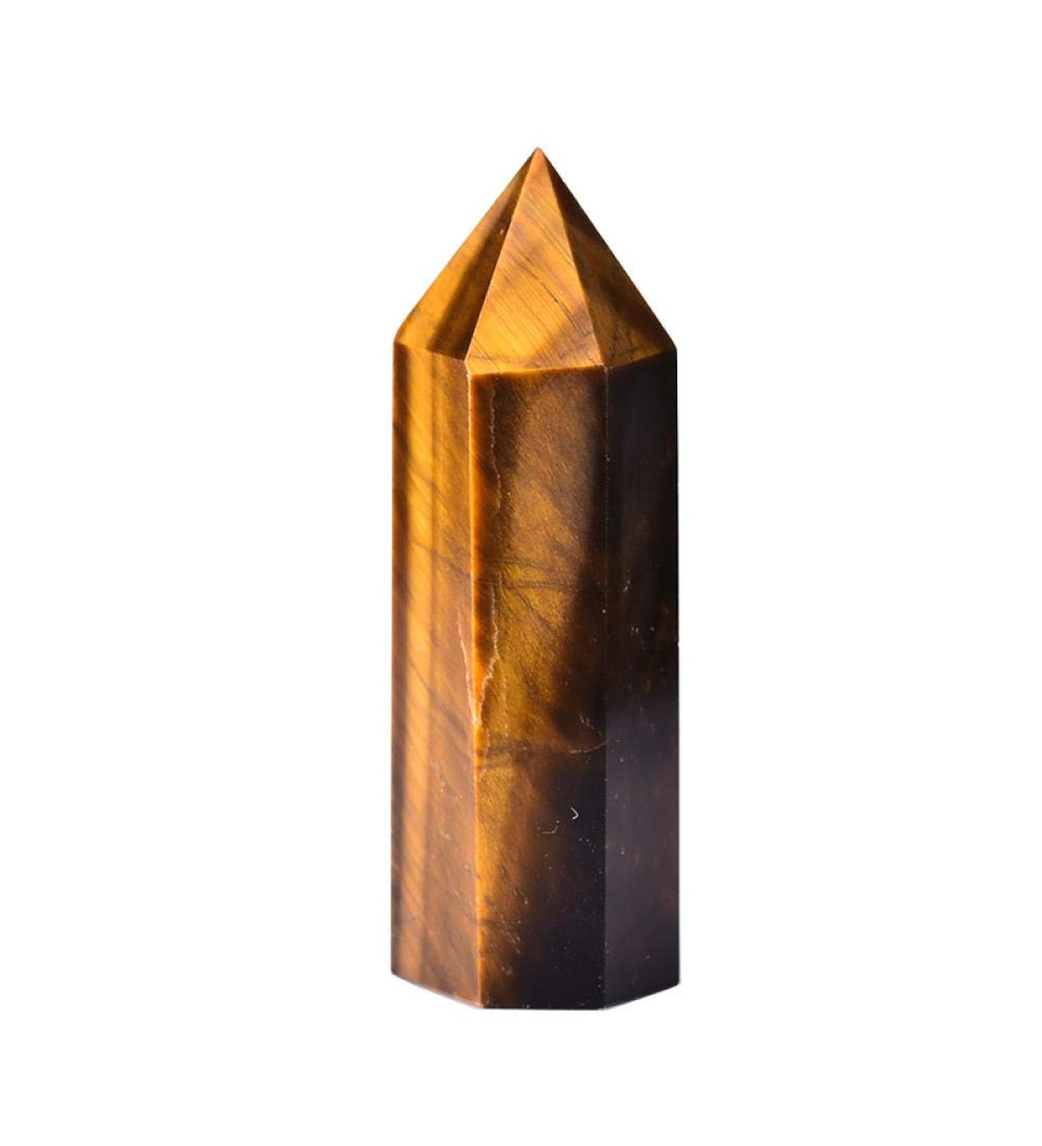 Natural Tiger Eye Crystal Point Stone - 50-80mm Quartz Magic Wand for Home Decor & DIY Gifts - Buy Online on GoSupps.com